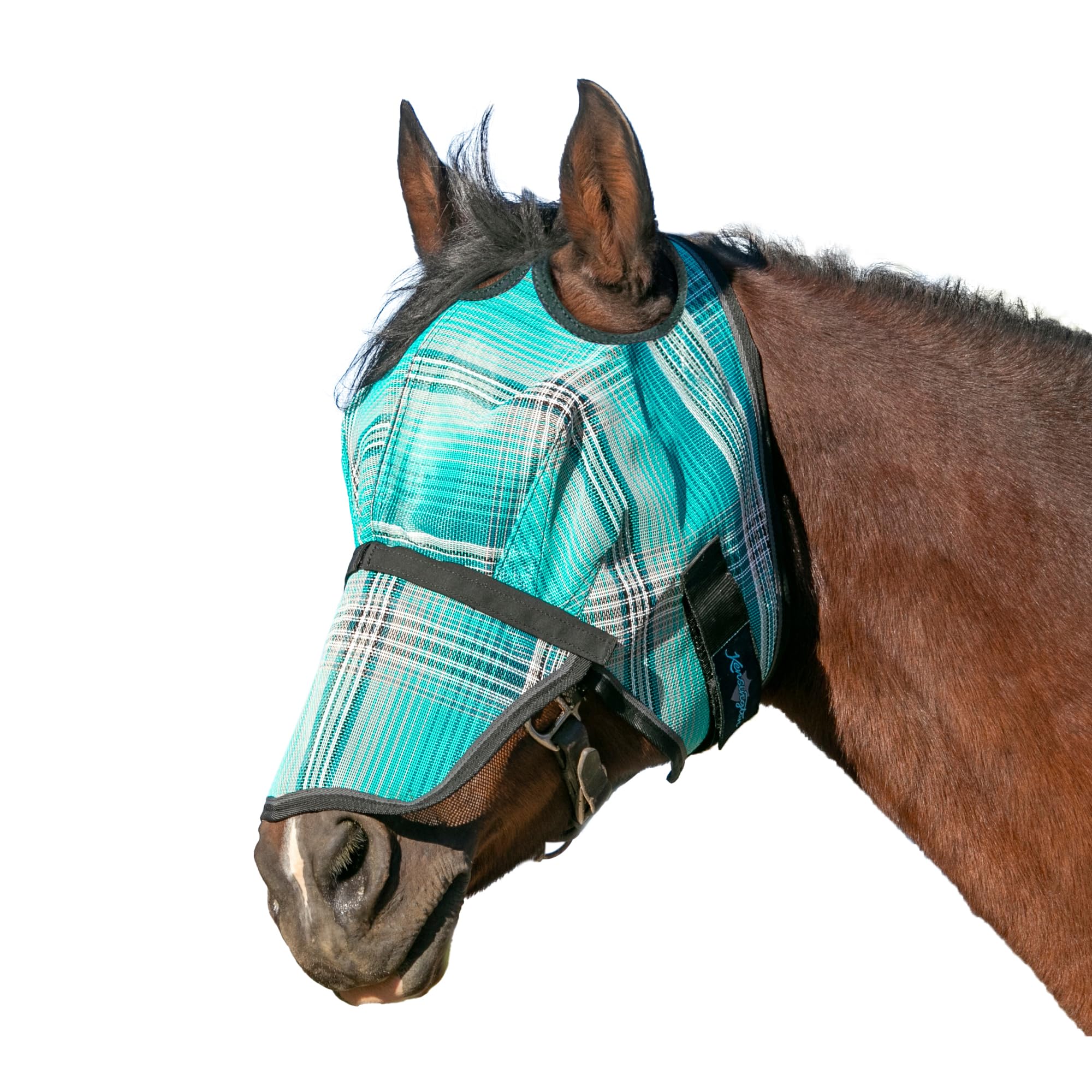 Kensington Fly Mask w/Web & Nose Size: Medium Color: 2021-Atlantis