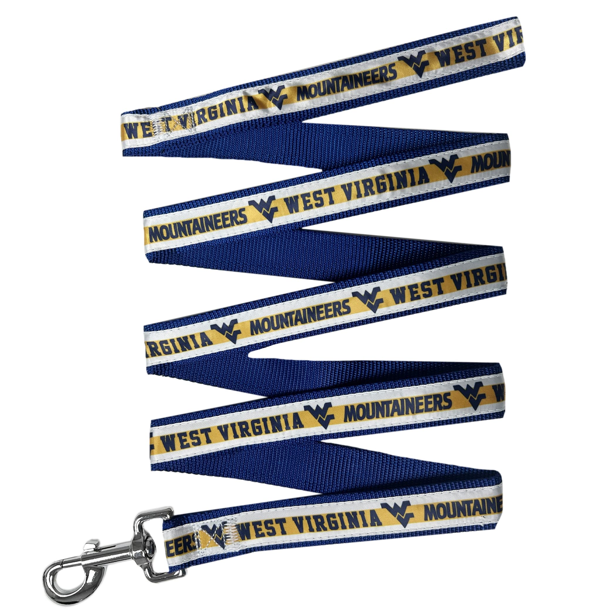 Ncaa Pet Leash, Medium, West Virginia Mountaineers, Shiny & Colorful Leash For Dogs & Cats Licensed By The Ncaa, New Version