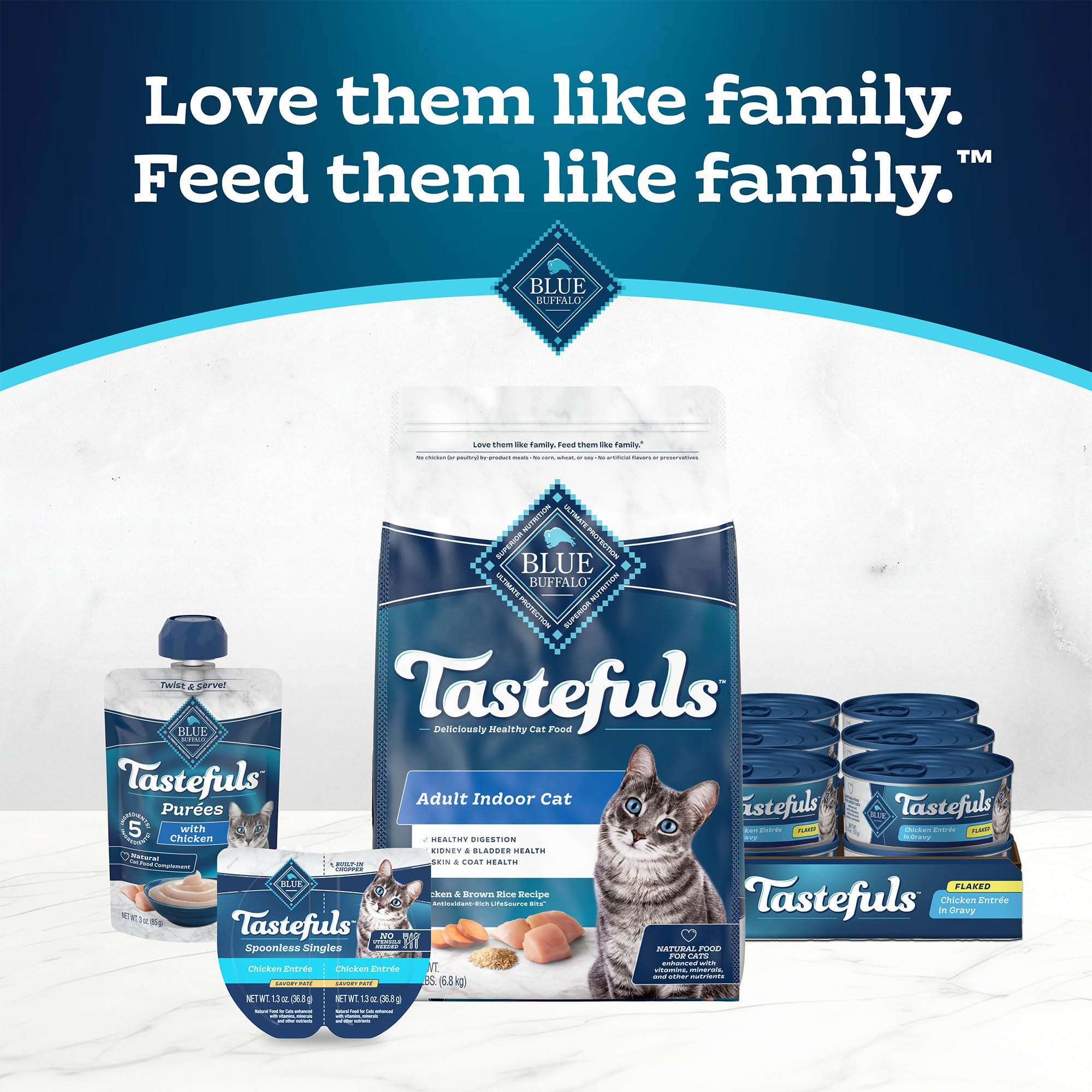 Blue Buffalo Tastefuls Ocean Fish and Tuna Entree Wet Cat Food Pate, 3 oz., Case of 12