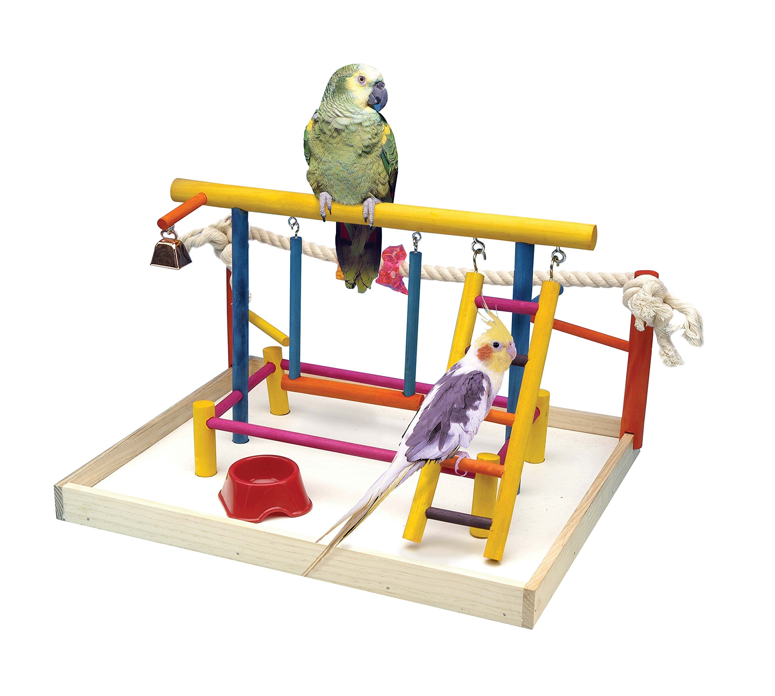 Penn-Plax Bird Life Wooden Playpen - Perfect for Sun Conures, Ring Necks, and Similar Sized Parrots - Extra-Large