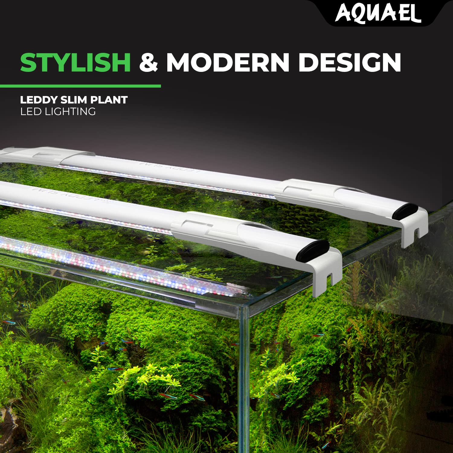 Aquael Leddy Slim Plant Premium Aquarium Light (White, 36W 40'-48')