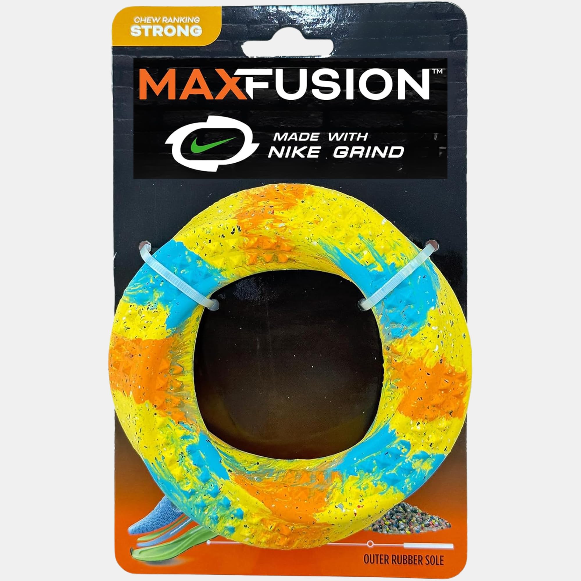 Max Fusion With Nike Grind, Arlee Twisted Dog Toy, Chew Toy For Play, Fetch, Tug, L