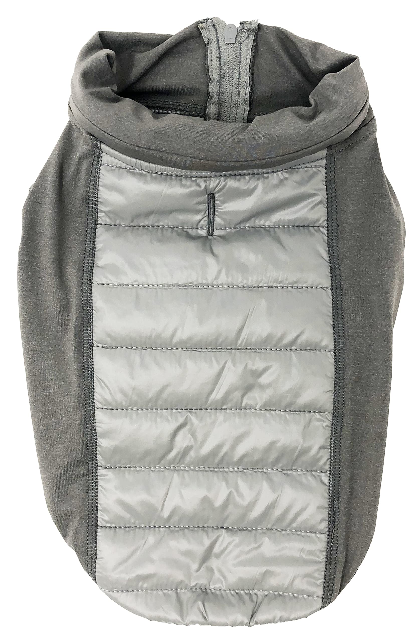 Pet Life Apex Lightweight Hybrid Stretch And Quick-Dry Dog Coat With Pop Out Hood, Md, Grey