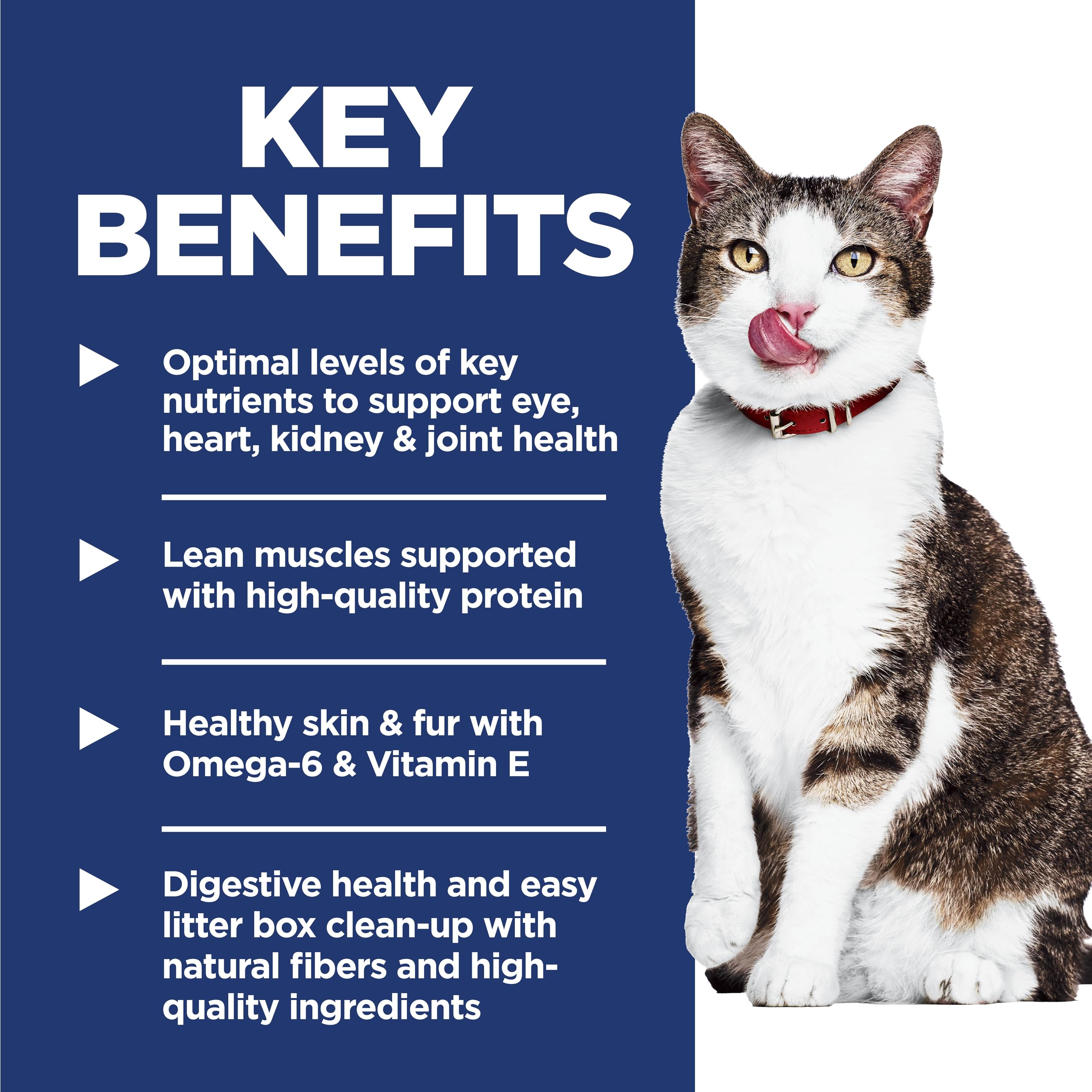 Hill's Science Diet Indoor, Senior Adult 11+, Easy Litter Box Cleanup, Dry Cat Food, Chicken Recipe, 7 lb Bag
