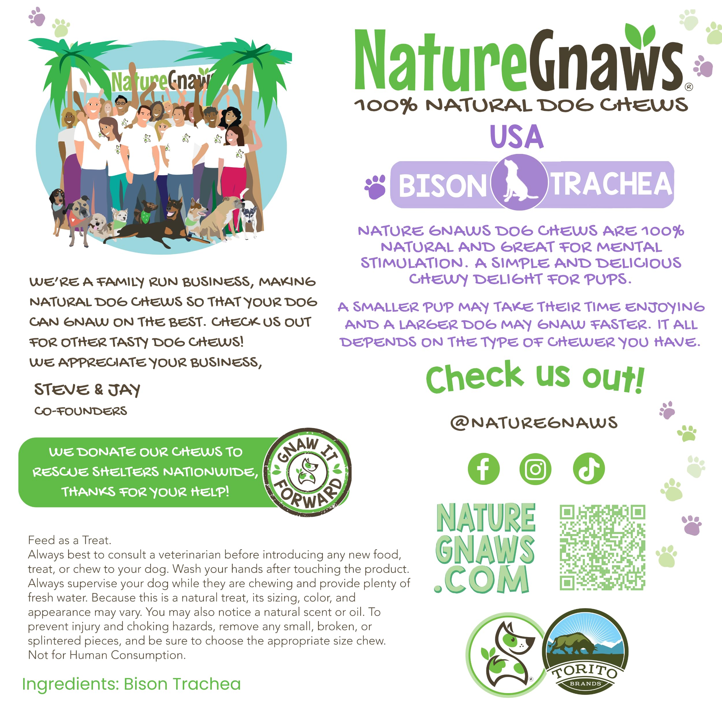 Nature Gnaws USA Smoked Bison Trachea Rings for Dogs (1Lb) - Delicious Grain Free Long Lasting Chew - Premium Natural Dog Chew B