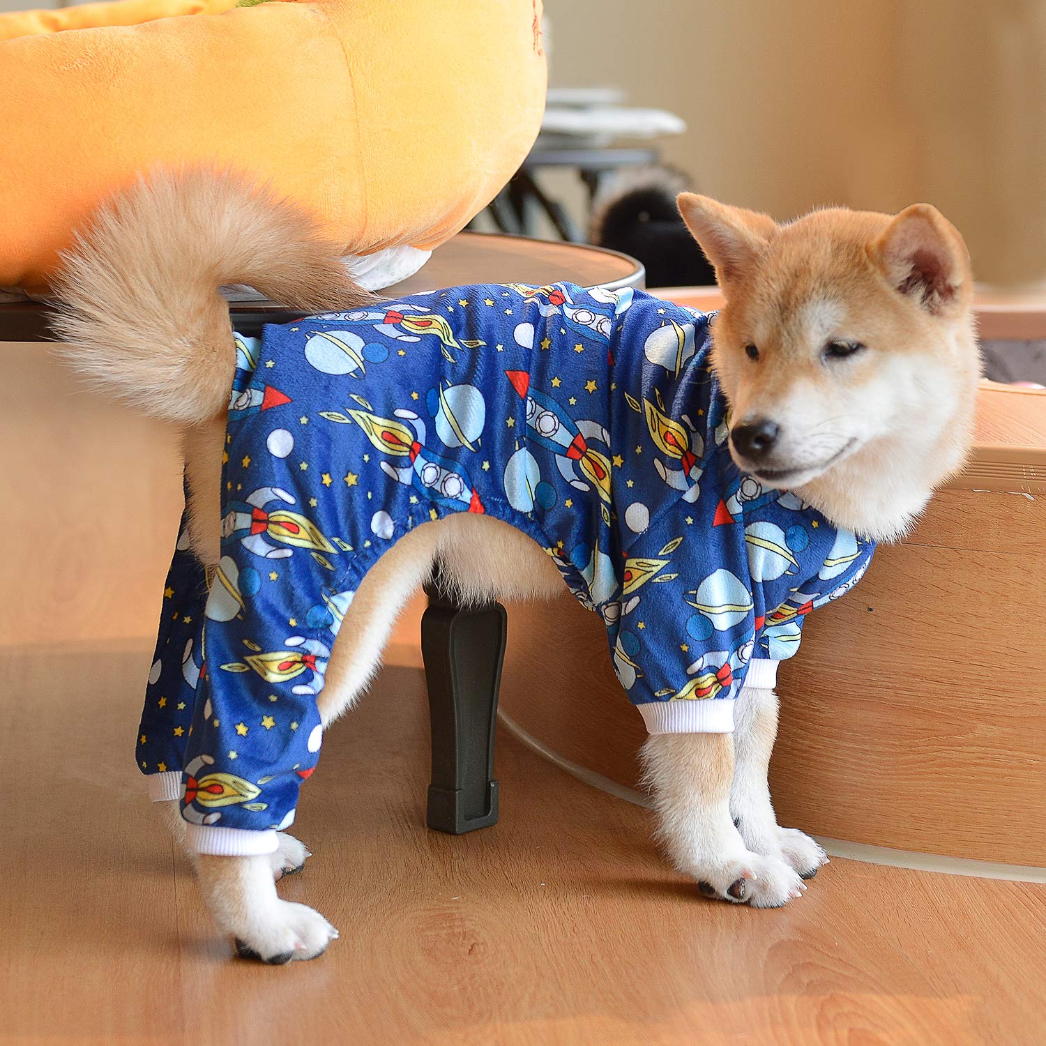 Cutebone Dog Pajamas Rocket Dog Apparel Dog Jumpsuit Pet Clothes Pajamas P16S