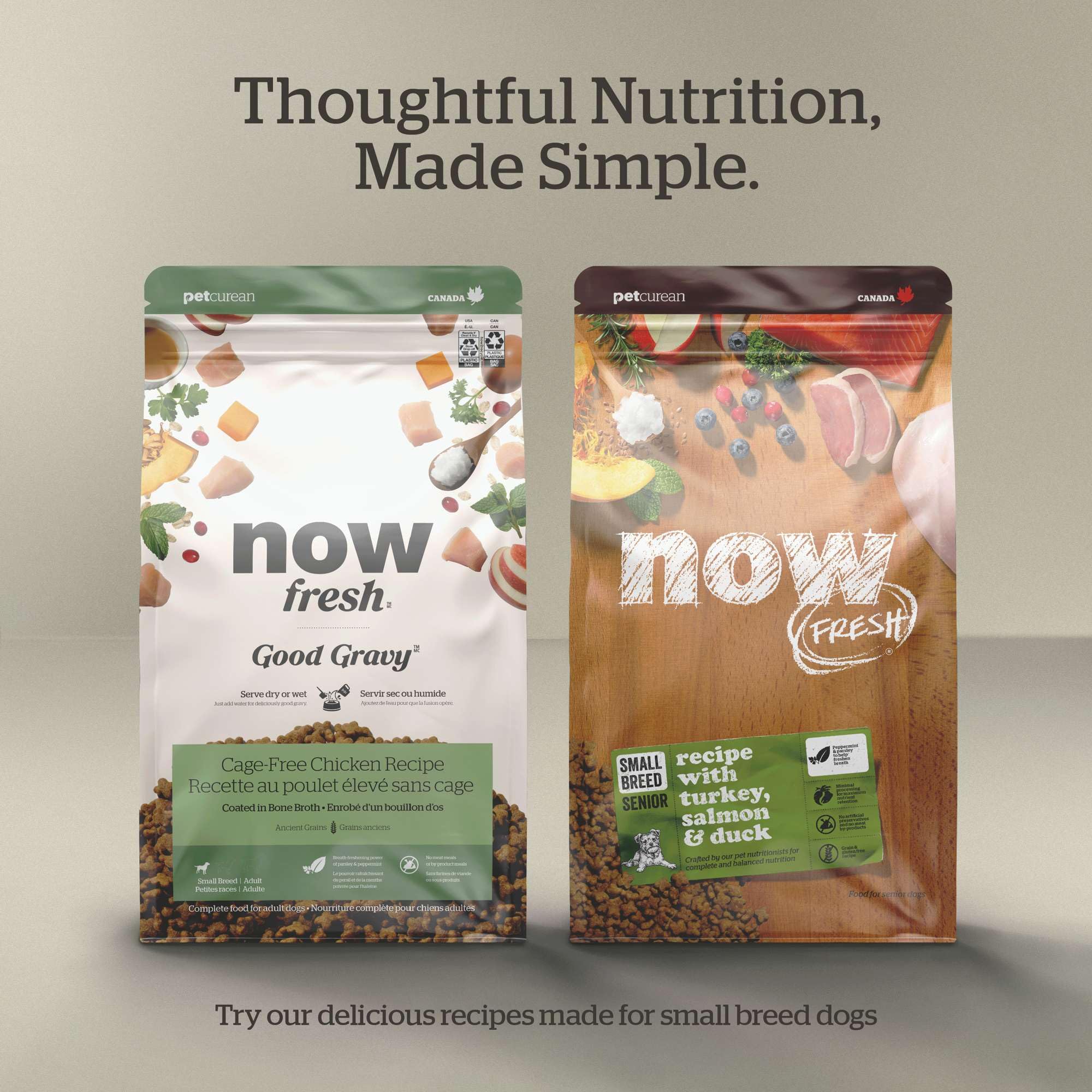 Now Fresh Grain-Free Small Breed Dry Dog Food with Turkey, Salmon & Duck, Healthy Kibble Made with Real Poultry & Fish, Chicken-