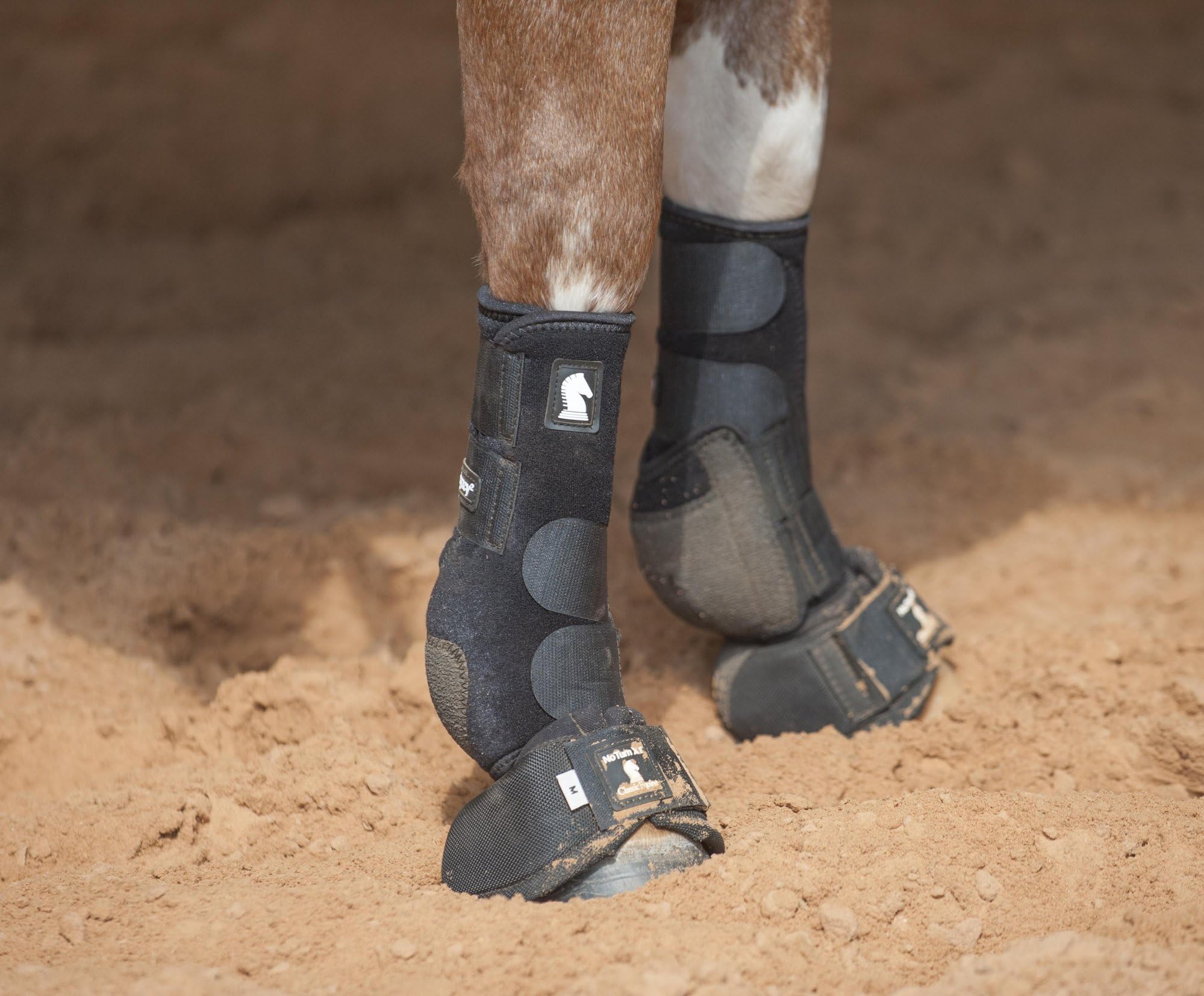 Classic Equine Legacy2 Support Boots, Front (Black, Large)