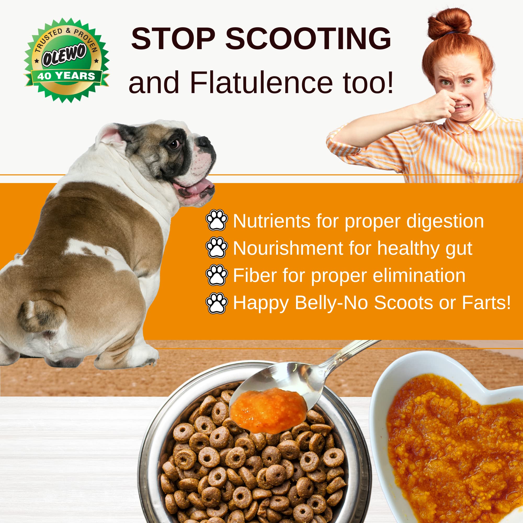 Olewo Original Carrots for Dogs - Fiber for Dogs Keep Poop Firm, Digestive Dog Food Topper, Skin & Coat Support, Dehydrated Whol