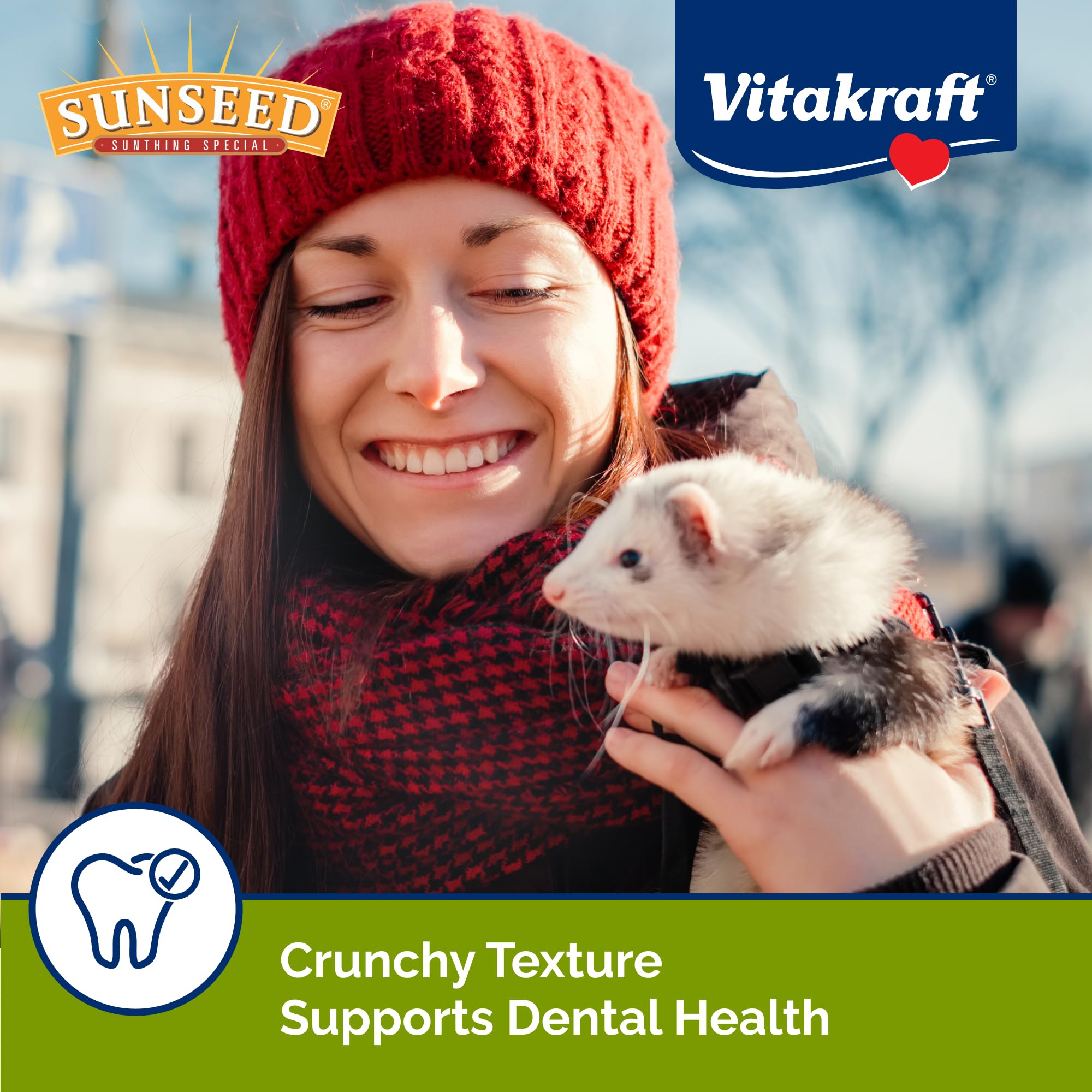 Sunseed Vita Prima Ferret Food - Dry Food for Ferrets - Vitamin-Fortified with Essential Nutrients - Supports Healthy Digestion