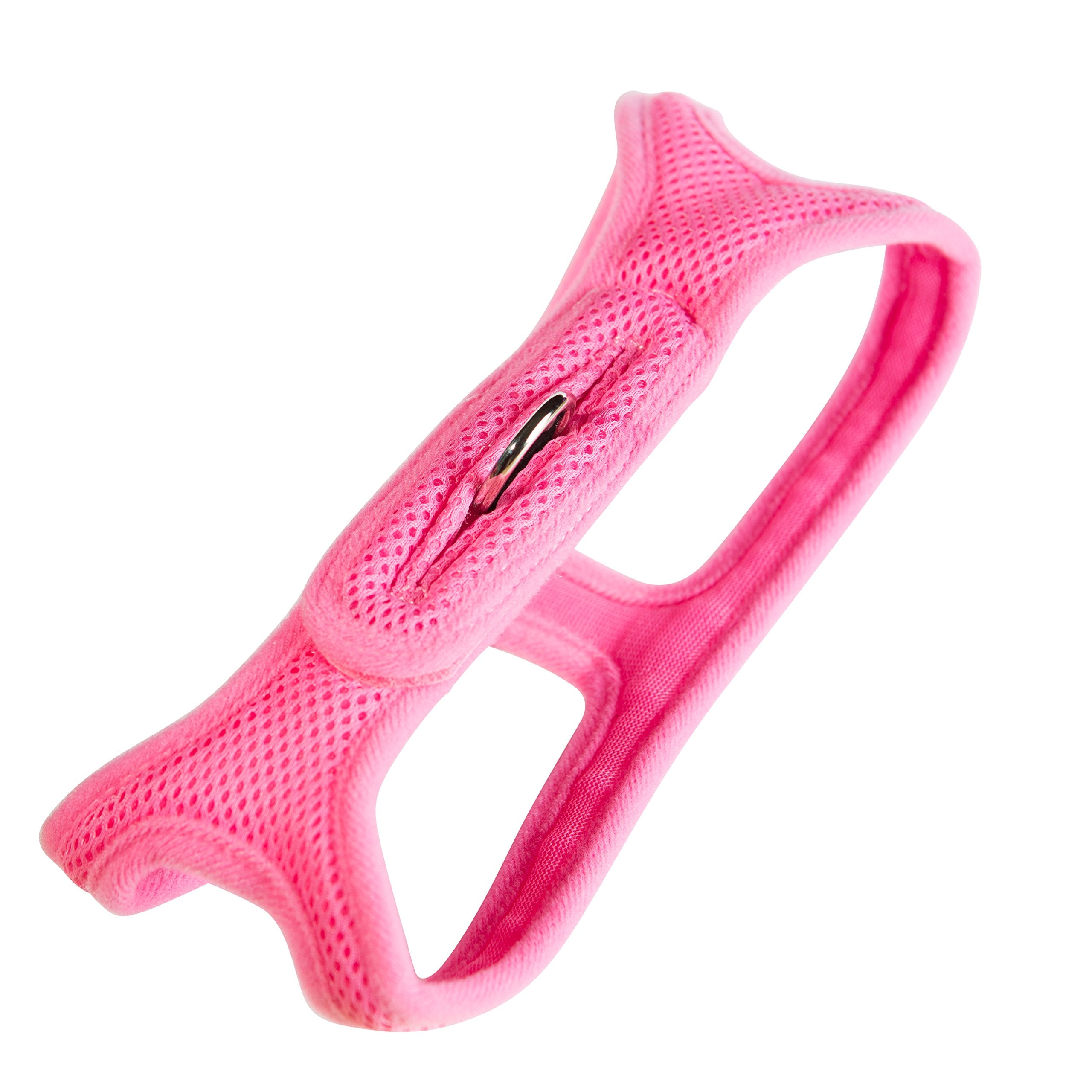 ChokeFree Velpro Mesh Pet Shoulder Harness Collar, 14, Pink