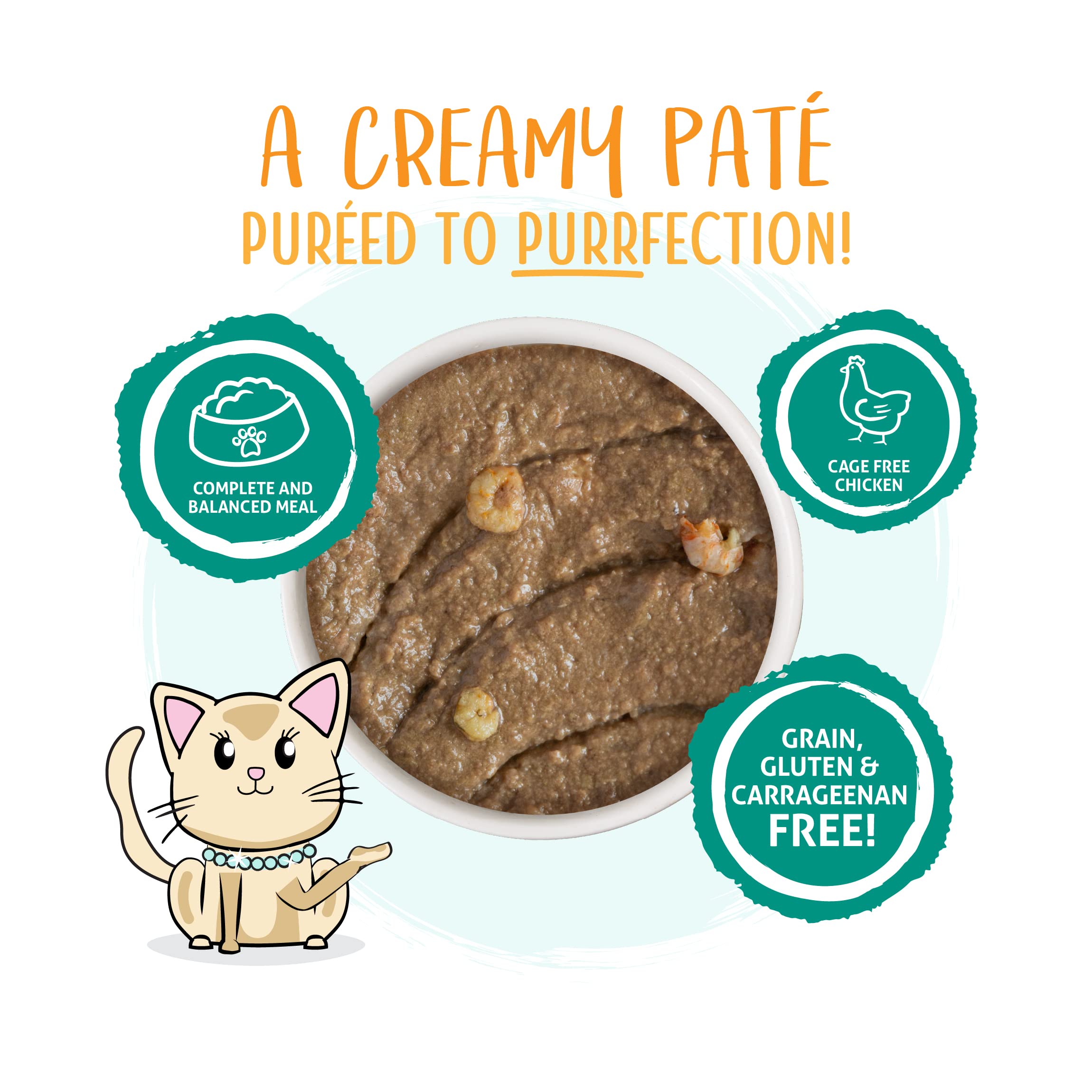 Weruva Wet Cat Food, Meows n Holler PurrAmid with Chicken and Shrimp Pate, 3oz Can, Pack of 12