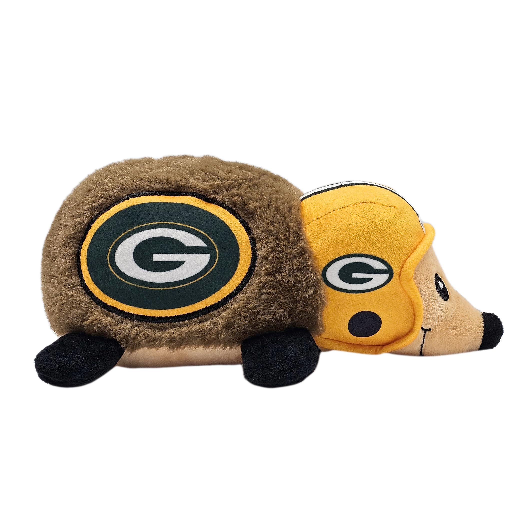 Nfl Green Bay Packers Plush Hedgehog Toy For Dogs & Cats, Cool Soft Pet Toy For Fun And Interactive Play, Dog Chew Toy With Sque