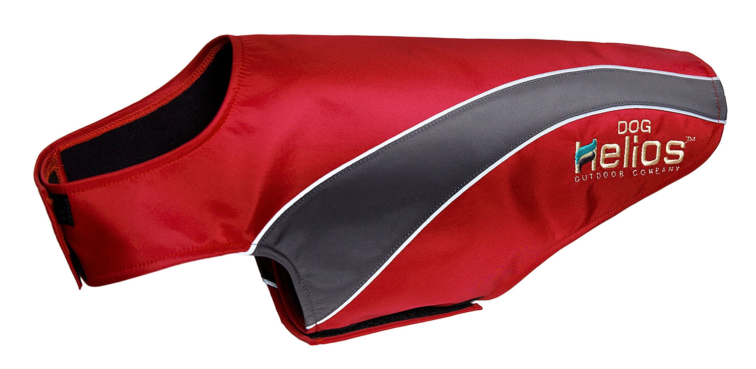 DOGHELIOS High Octane Softshell Neoprene Polar Fleece Reflective Performance Pet Dog Coat Jacket w/ Blackshark technology, Lar