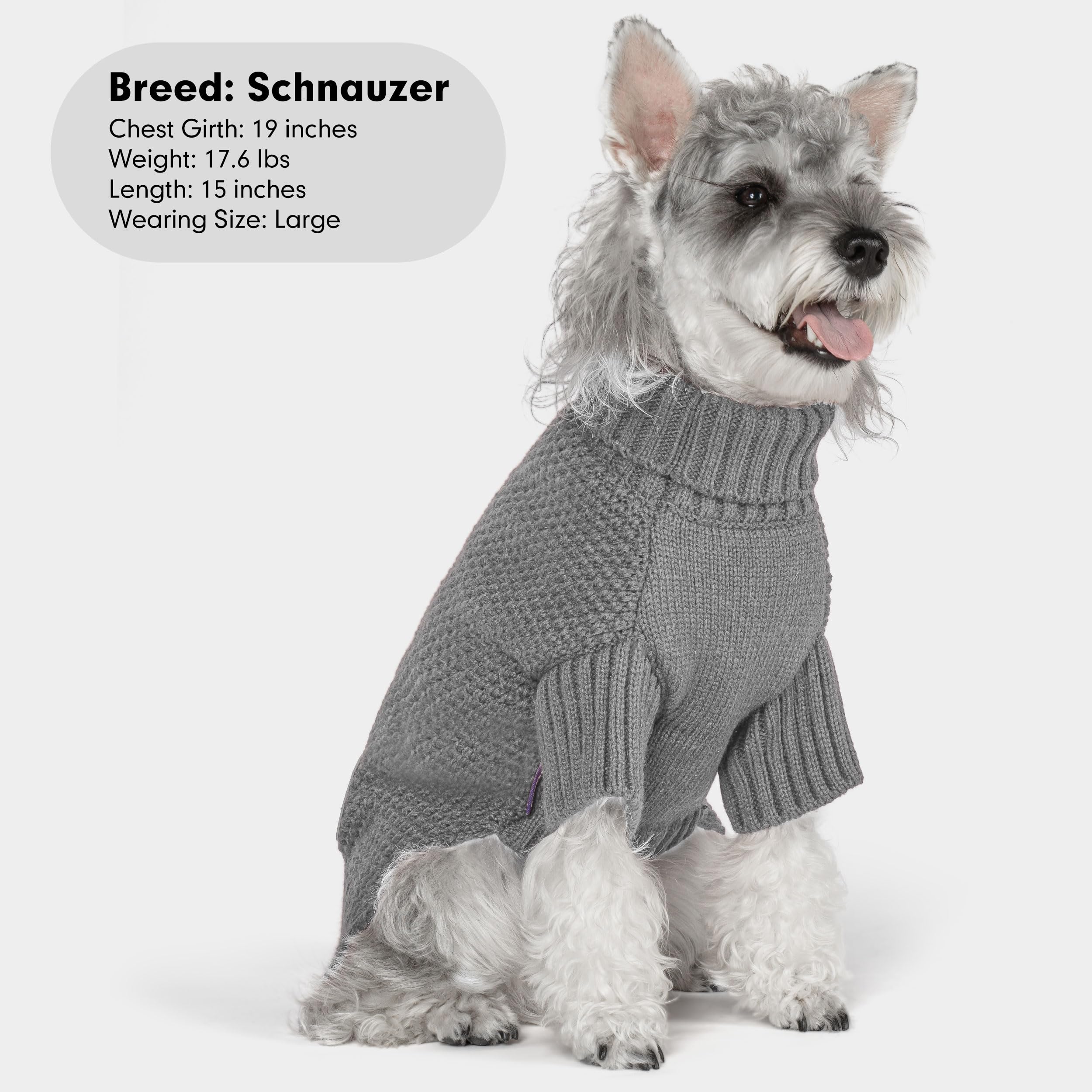 Cyeollo Dog Sweater Turtleneck Knitted Sweaters With Leash Hole Soft Knitwear Warm Dog Clothes For Medium Dogs