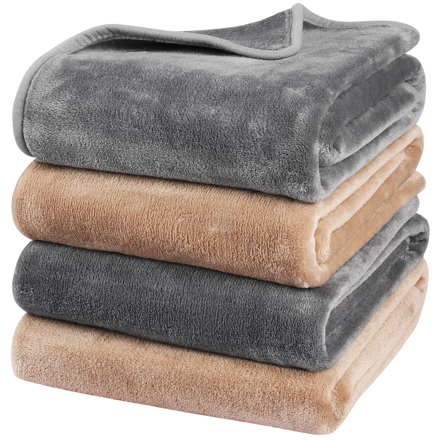 Onarway Dog Blanket Washable for Puppy: 4 Packs Dog Blankets 28   x20    - Fluffy Soft Small Throw for Cat Puppy Kitten Dogs - F