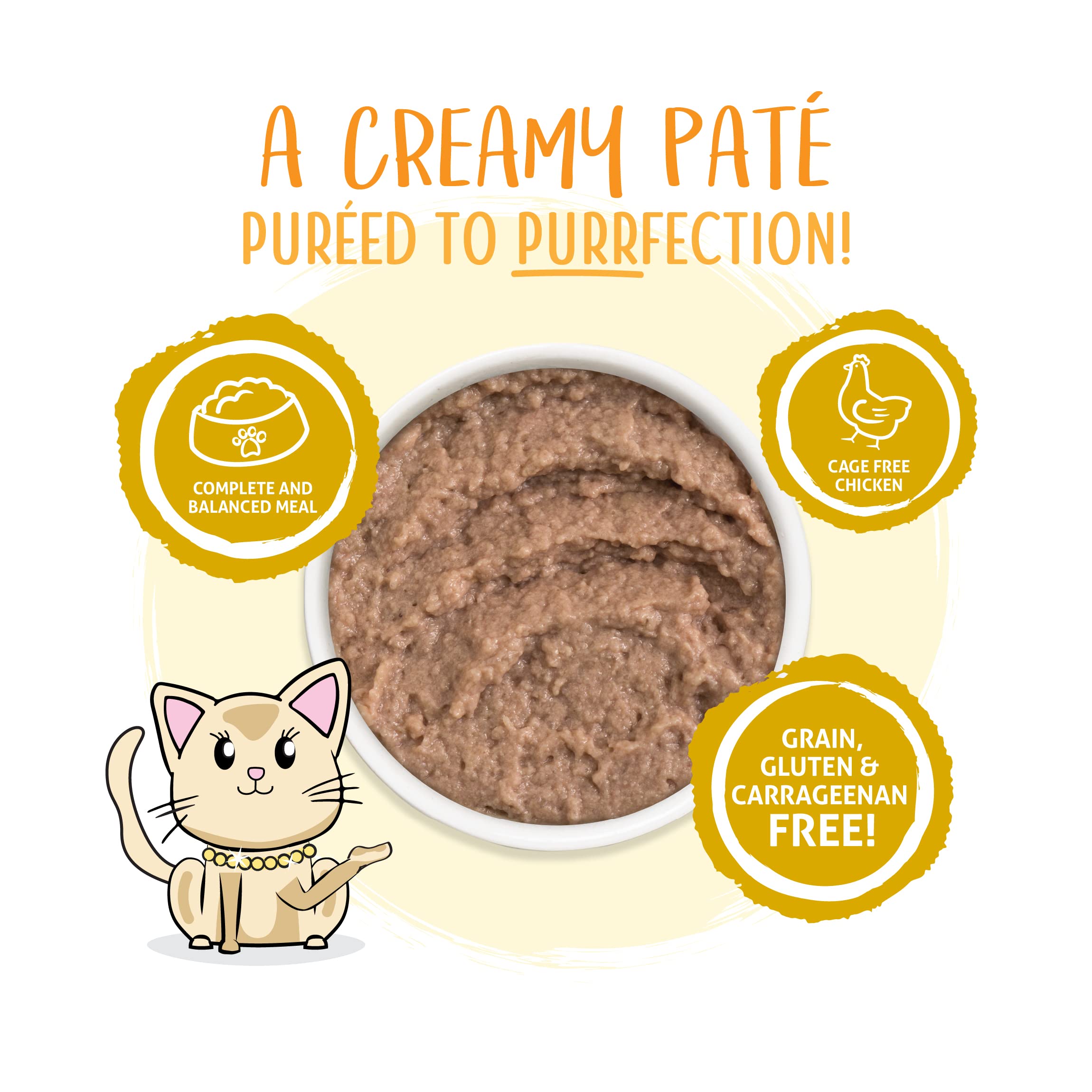 Weruva Classic Cat Pat  , Press Your Dinner with Chicken, 3oz Can (Pack of 12)