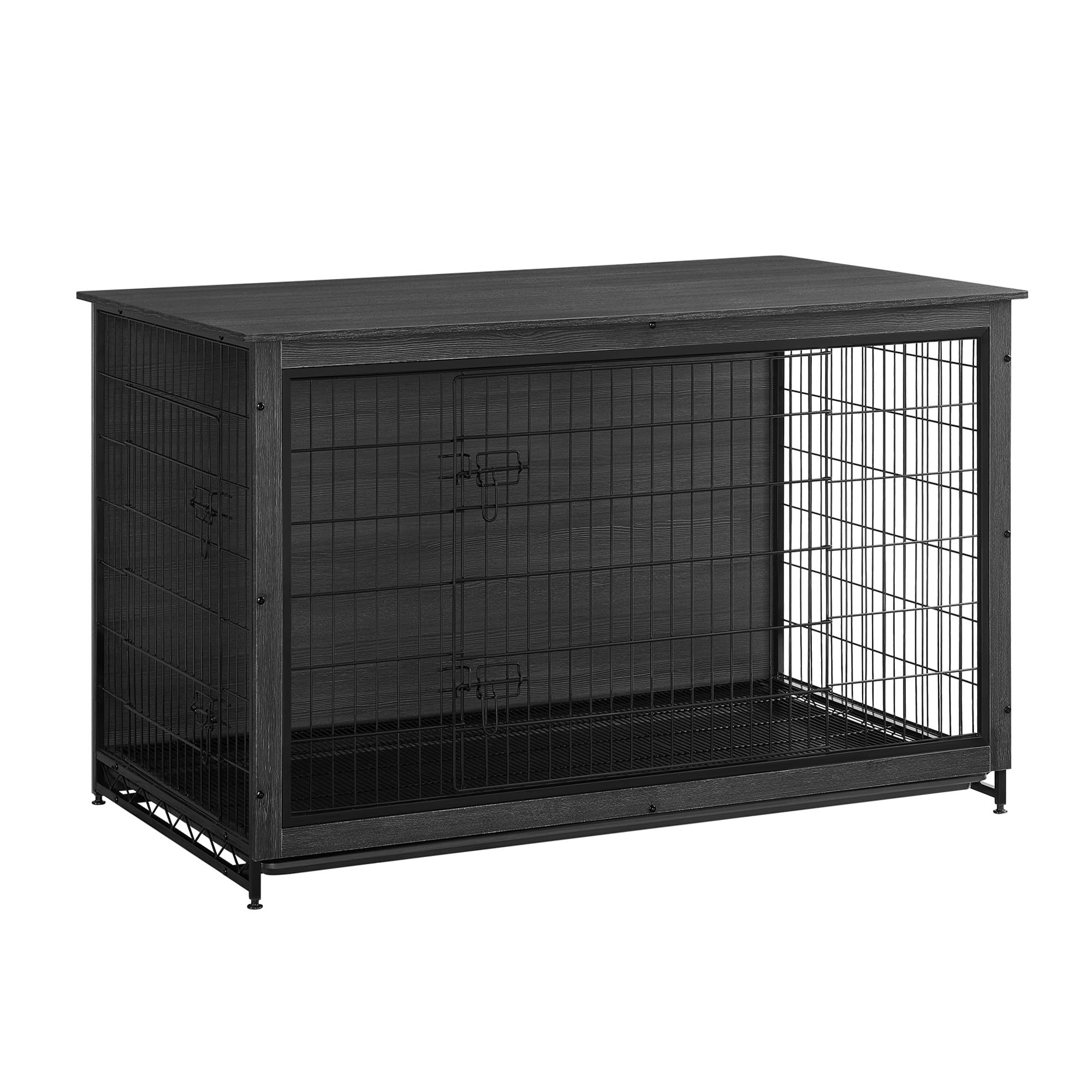Feandrea Dog Crate Furniture, 56.1 Modern Kennel for Dogs Indoor up to 105 lb, Heavy-Duty Dog Cage with Multi-Purpose Removable 