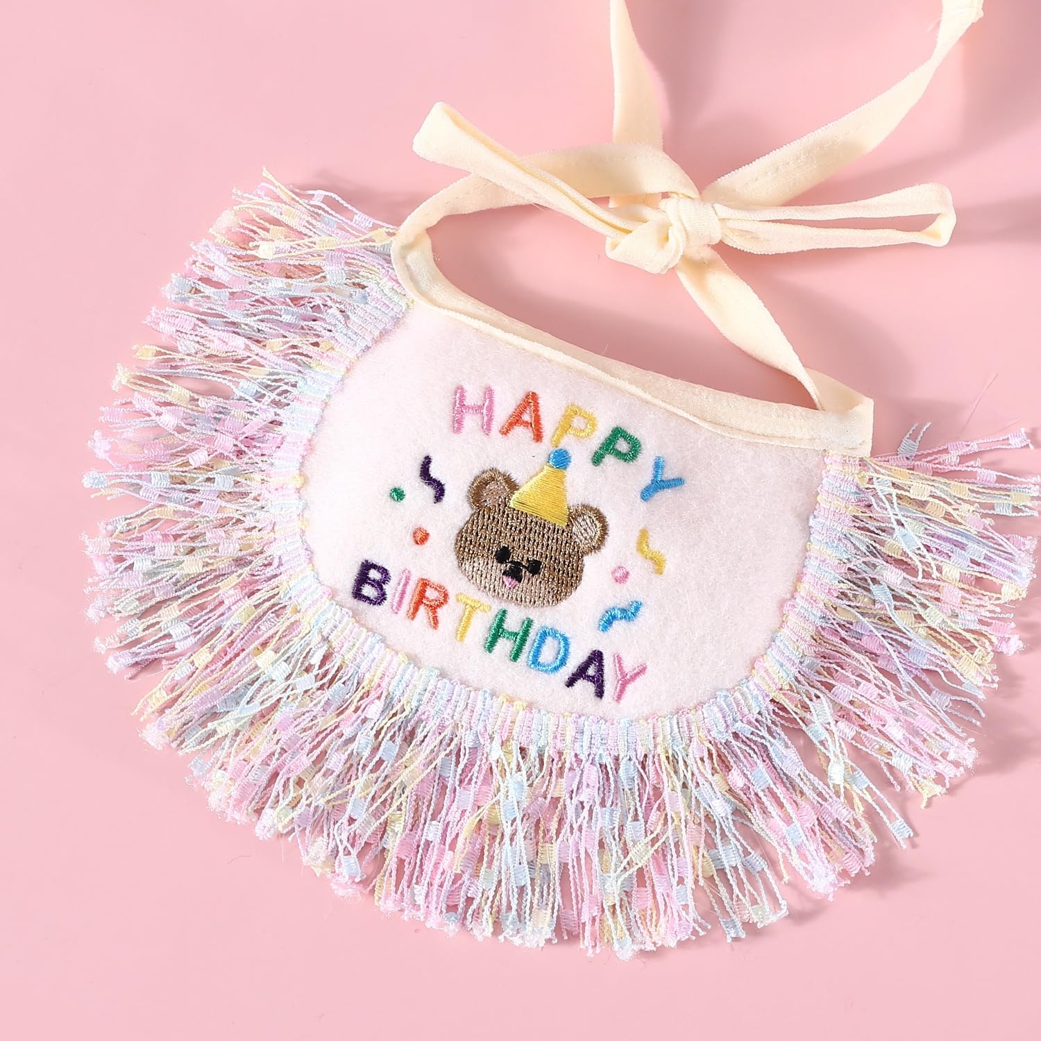 Dog Princess Costumes Puppy Birthday Bandana Scarf and Party Hat Cute Lace Dog Bib Scarf and Birthday Hat Doggy Birthday Party D