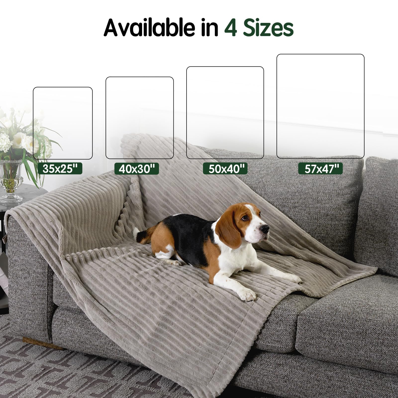 BALANCE Waterproof Blanket Wind Chime Dog Blanket for Small Dogs, Washable Double Sided Pet Blankets with Milk Plush and Super S