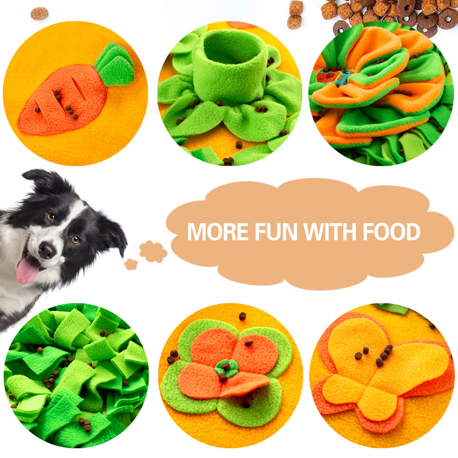ZMUBB Snuffle Mat for Large Dogs, 40''x27.5'', Portable Interactive Puzzle for Nosework Training and Stress Relief