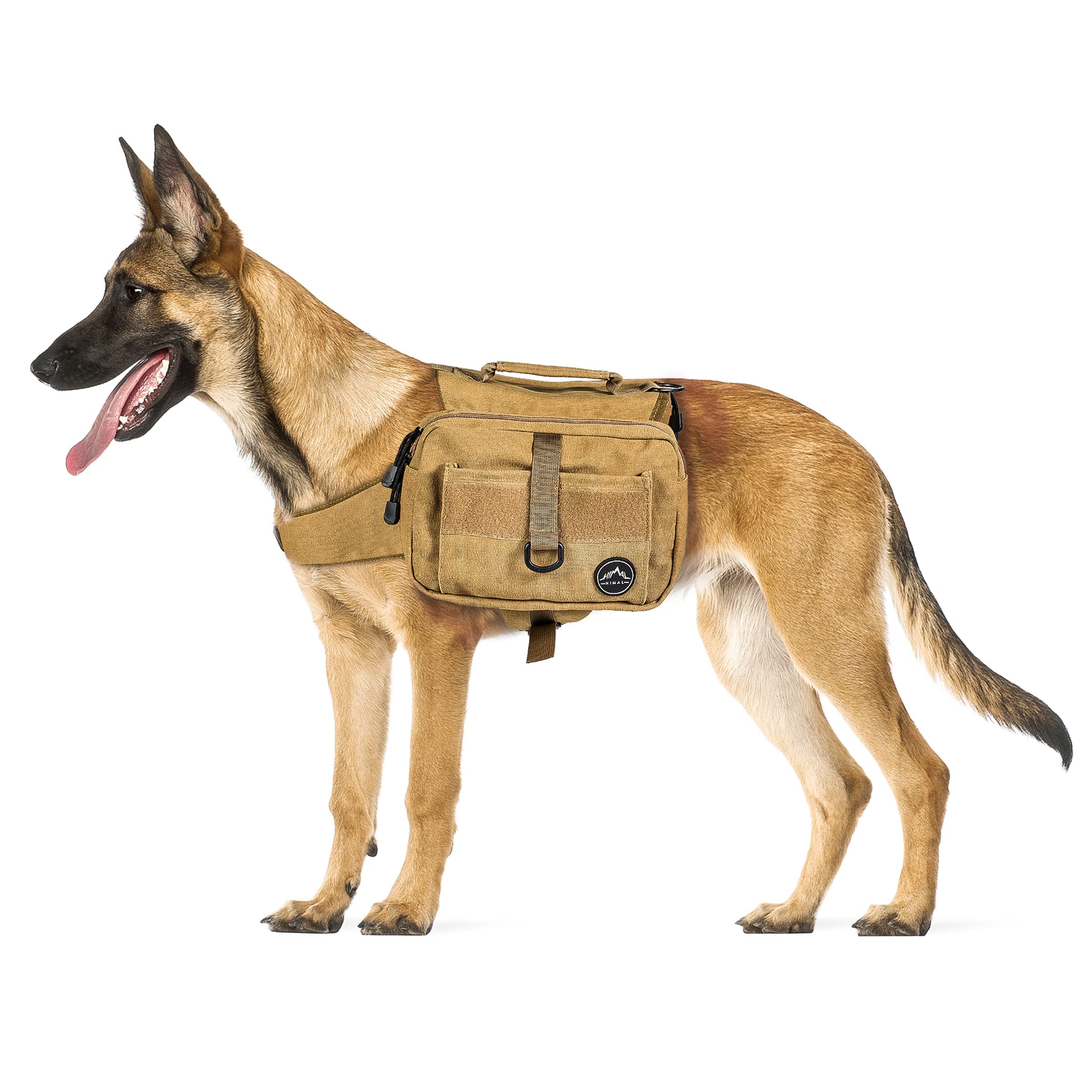 Himal Outdoors Dog Backpack for Large Dog, Dog Pack Hound Travel Camping Hiking Bag, Saddle Bag Rucksack with Side Pockets & Adj