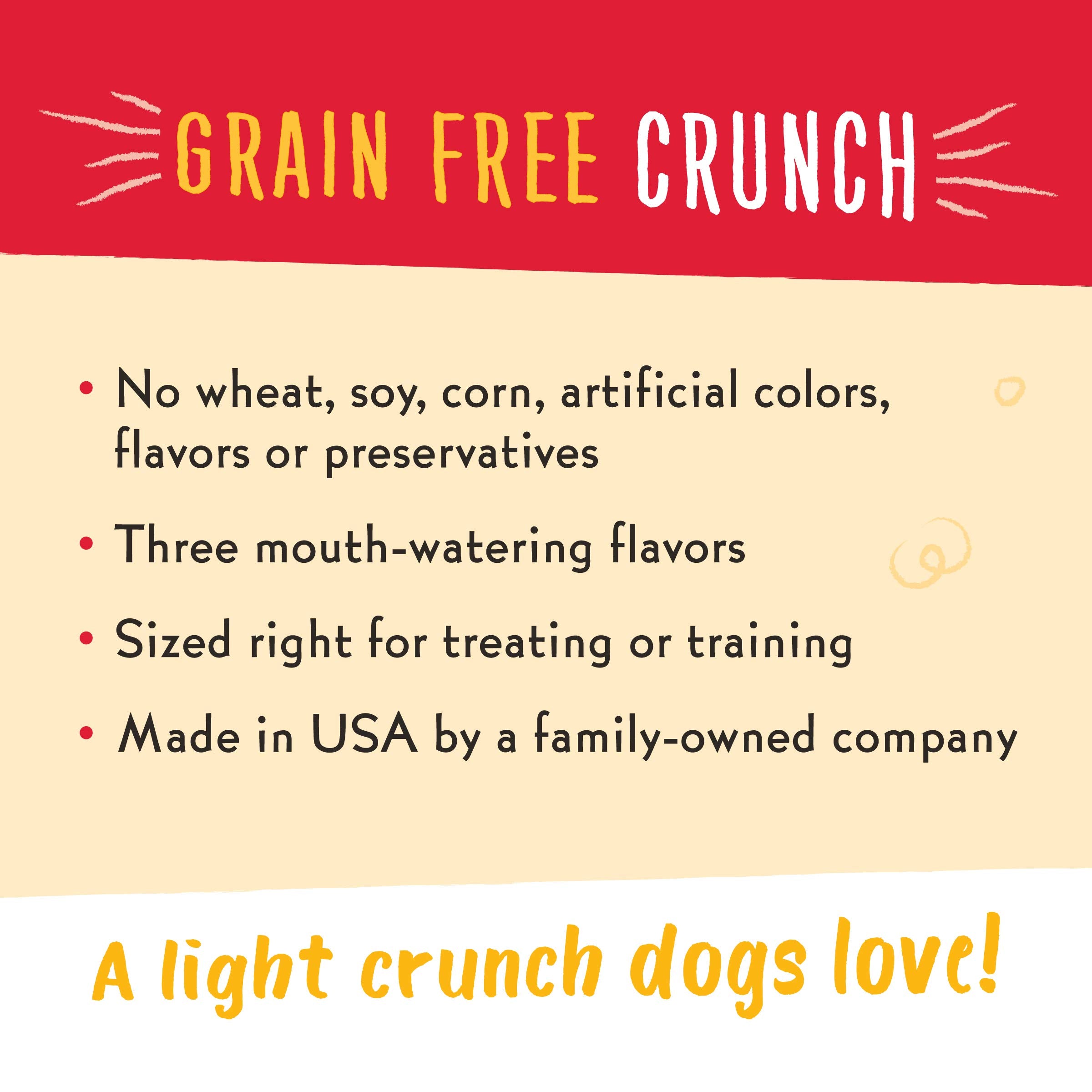 Charlee Bear Grain Free Crunch Dog Treats, Turkey, Sweet Potato & Cranberry Flavor, 8 oz