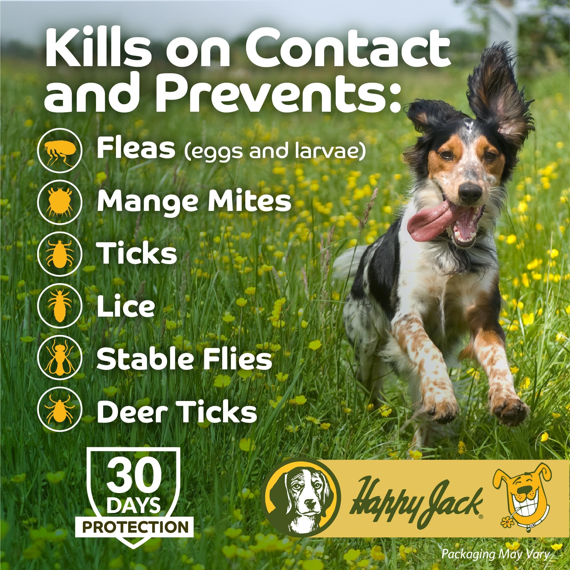 HAPPY JACK Kennel Dip Flea & Tick Treatment Spray for Dogs, 16oz, 30-Day Control, Made in USA