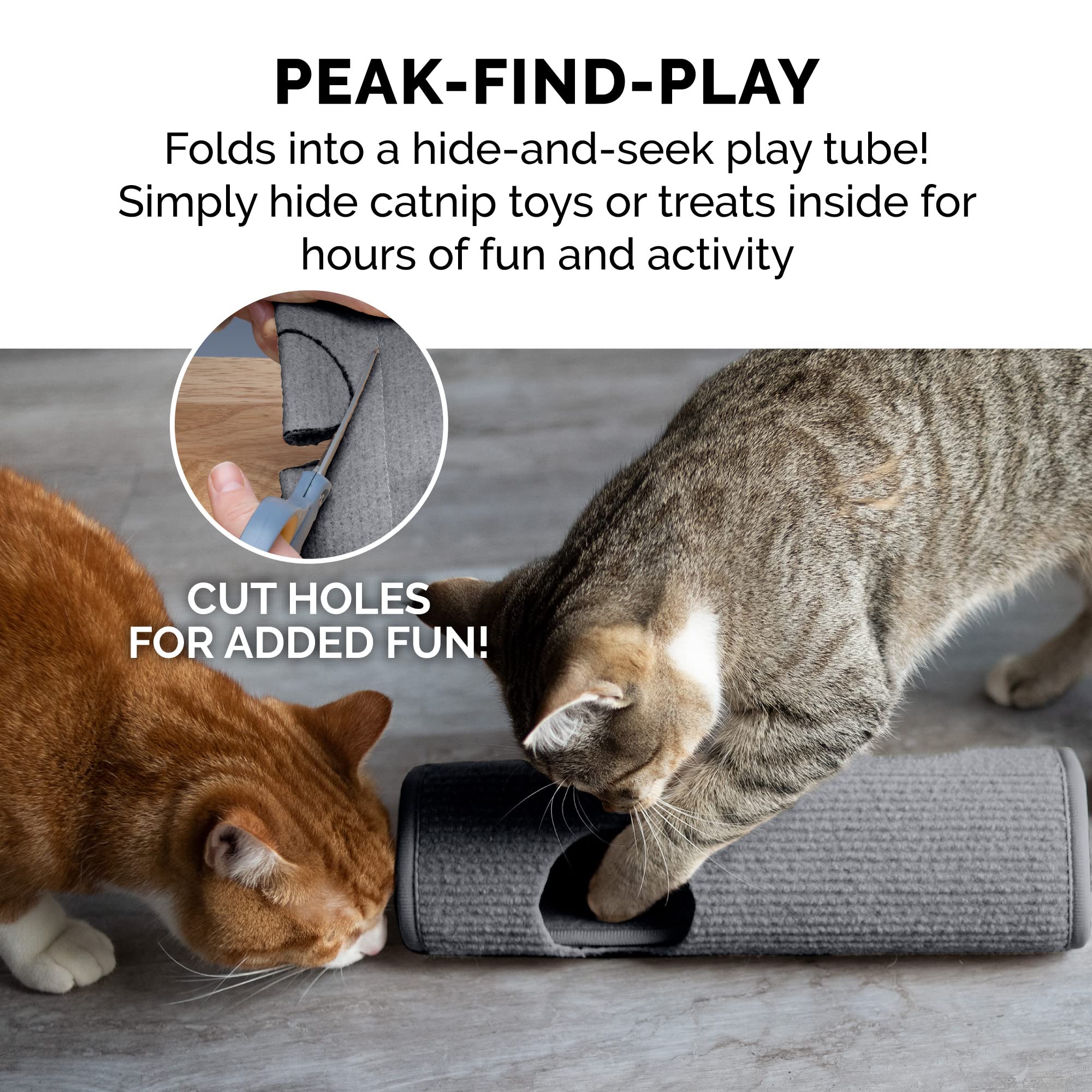 Furhaven Wrap Around Scratching Post Cover for Indoor Cats, Fits Posts Up to 3.5 Diameter, Durable & Less Mess - Tiger Tough Car