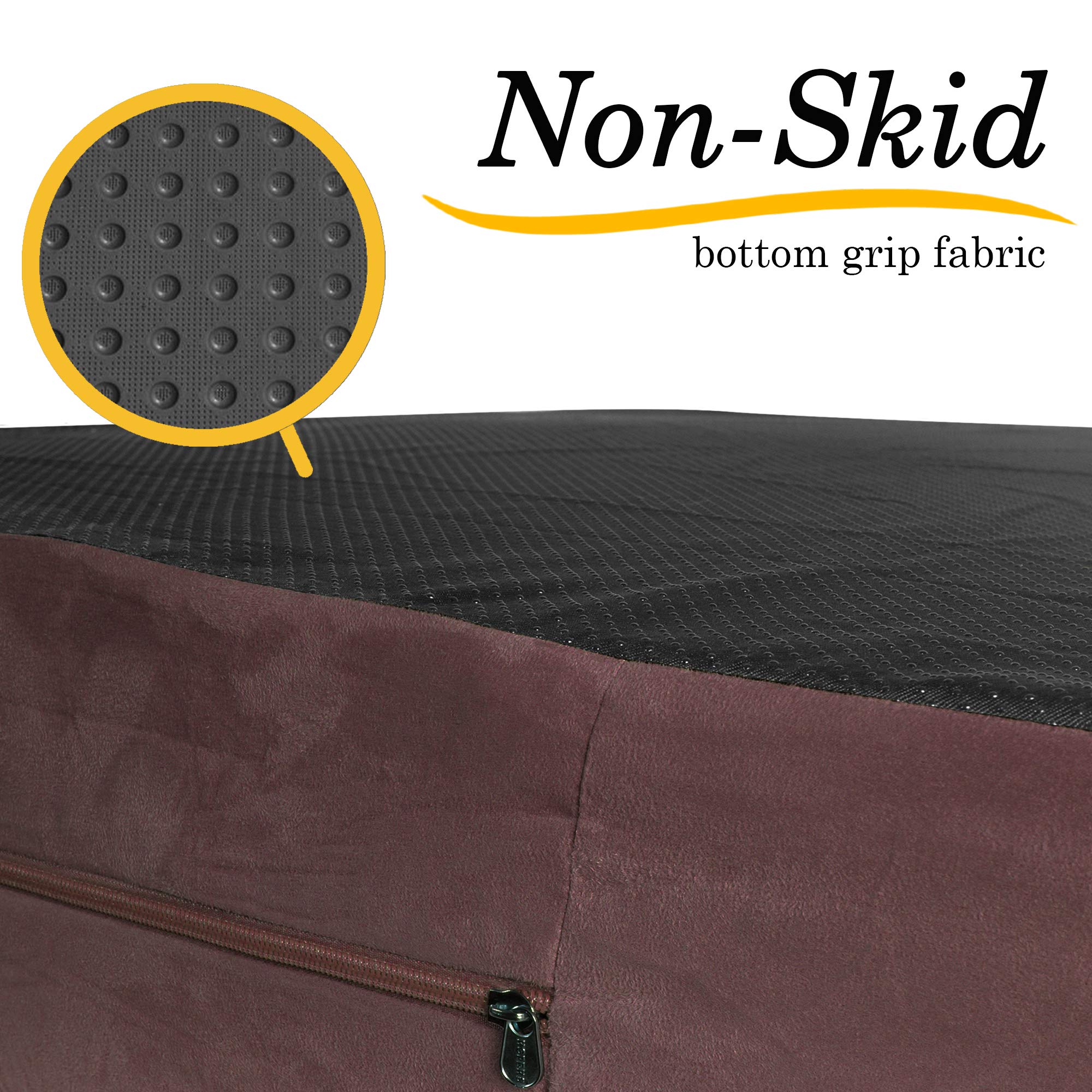 Orthopedic Dog Bed - 5.5-inch Thick Memory Foam Pet Bed with Pillow With Removable Cover & Free Waterproof Liner