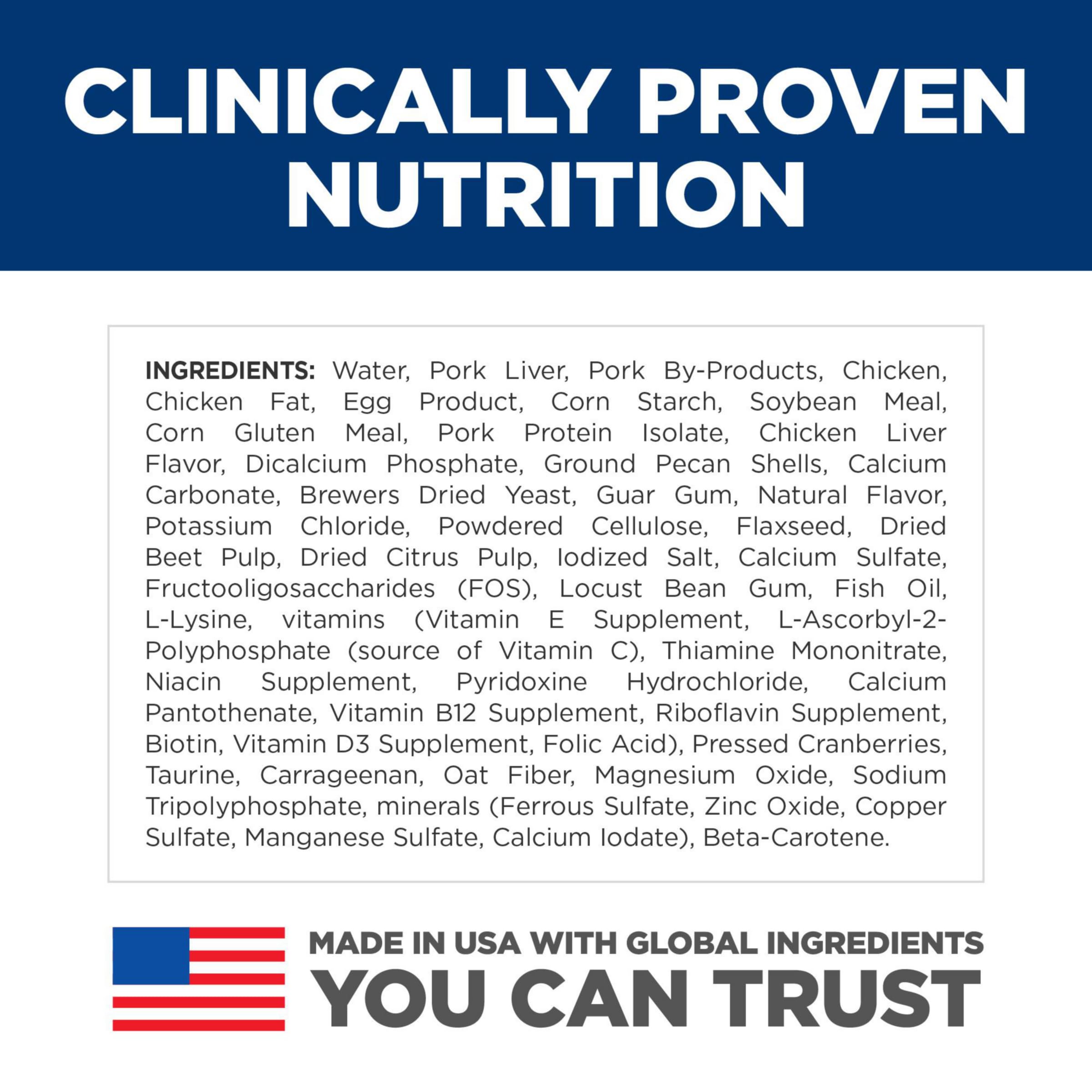 Hills Science Diet Kitten, Kitten Premium Nutrition, Wet Cat Food, Liver & Chicken Minced, 2.9 oz Can, Case of 24