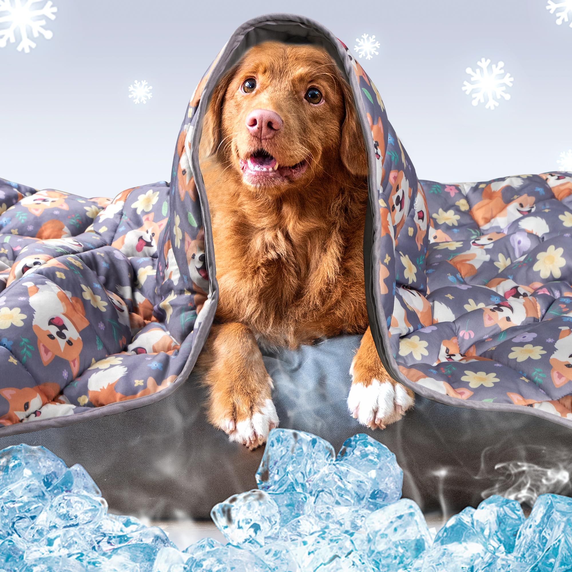 Leekalos Dog Cooling Mat - Summer Portable Pet Cooling Cushion & Blanket For Cats & Dogs
