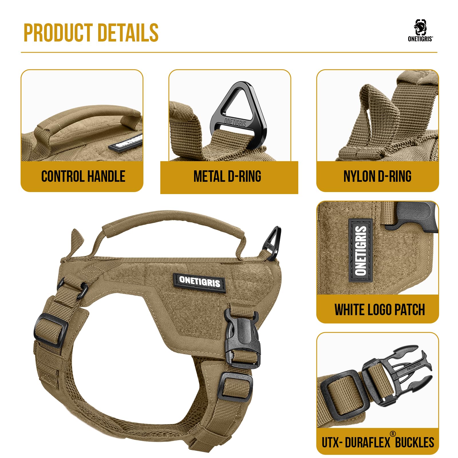 Onetigris Dog Harness And Leash Set, No Pull Mini Trooper Fully Adjustable Harness For Puppy Dog And Cats, Dog Vest For Xxxs Xxs