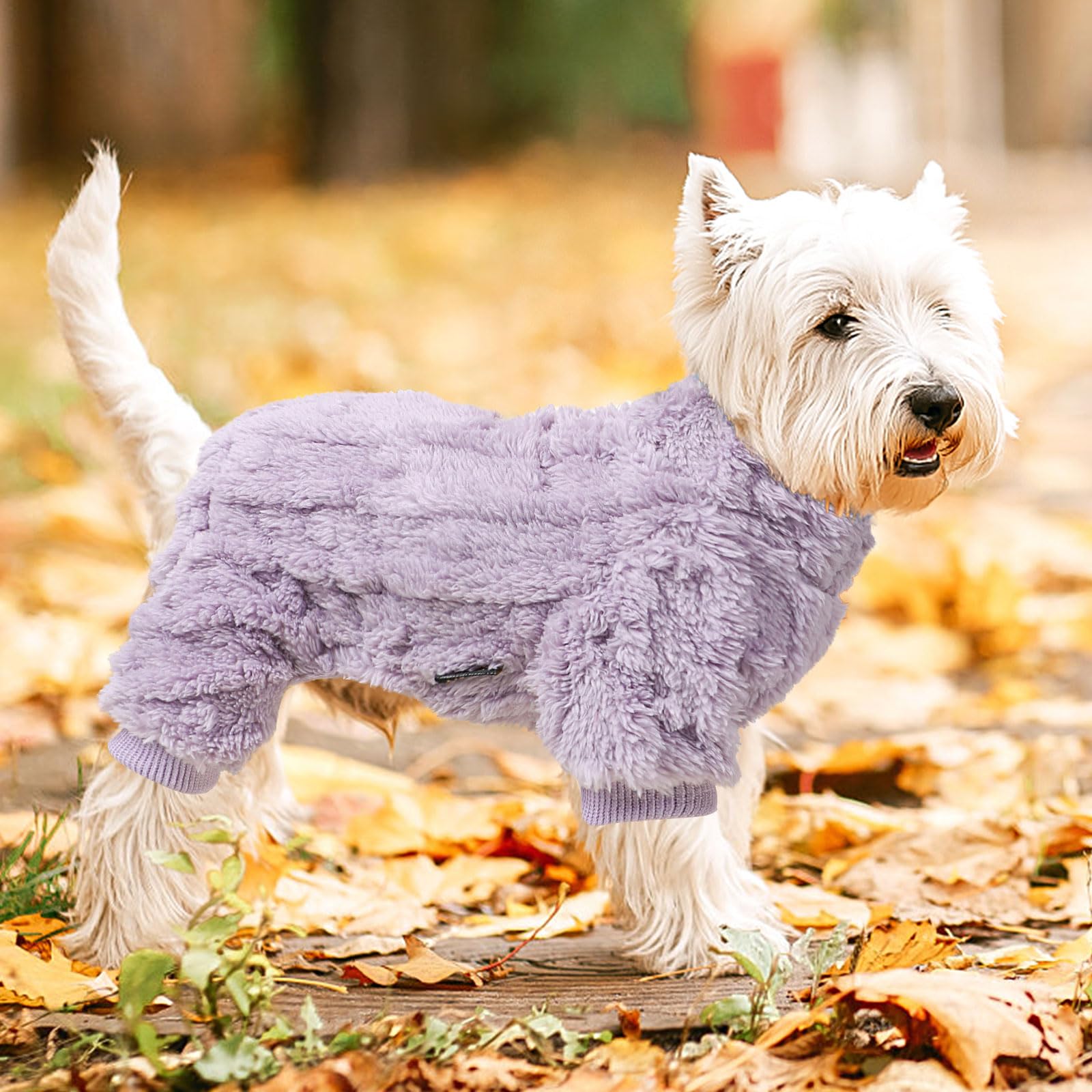 Dog Pajamas For Small Dogs Boy Girl, Turtleneck Pullover Sweater Thick Warm Clothes, Cold Weather Fleece Coat, Puppy Pjs Chihuah