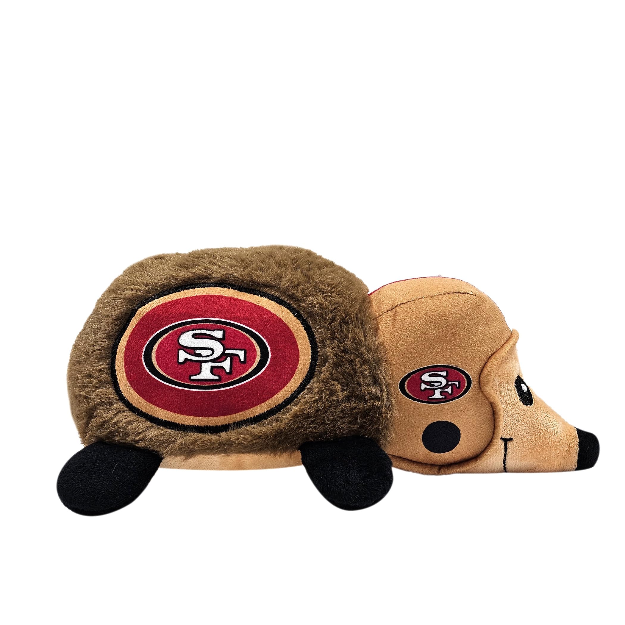 Nfl San Francisco 49Ers Plush Hedgehog Toy For Dogs & Cats, Cool Soft Pet Toy For Fun And Interactive Play, Dog Chew Toy With Sq