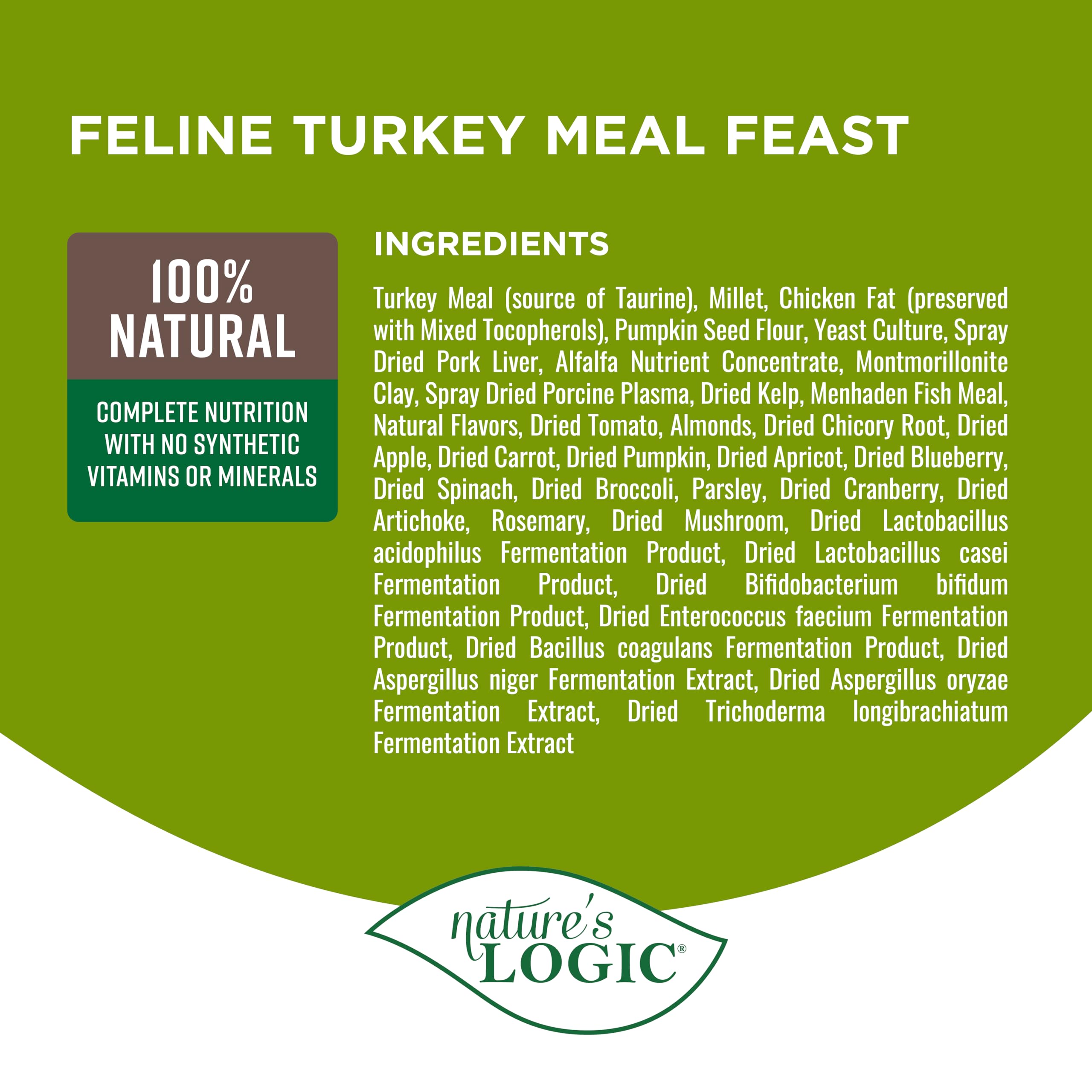 Natures Logic Turkey Dry Cat Food (1 Pack), 3.3 lb