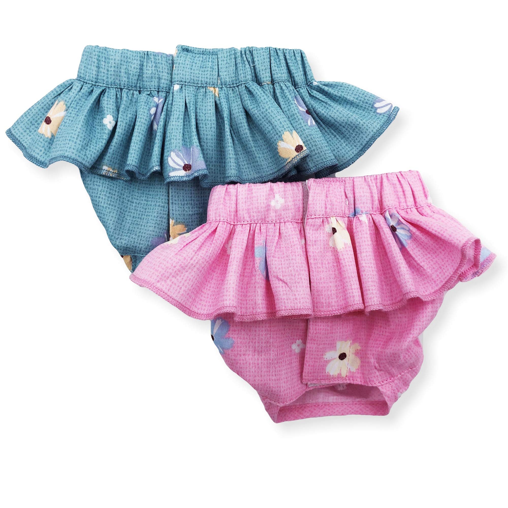 Funnydogclothes Pack Of 4 Dog Female Diapers Sanitary Pants And Skirts Cotton For Small Pet Cat (Pack Of 4 - Skirts & Pants, S: Waist: 10' - 13')