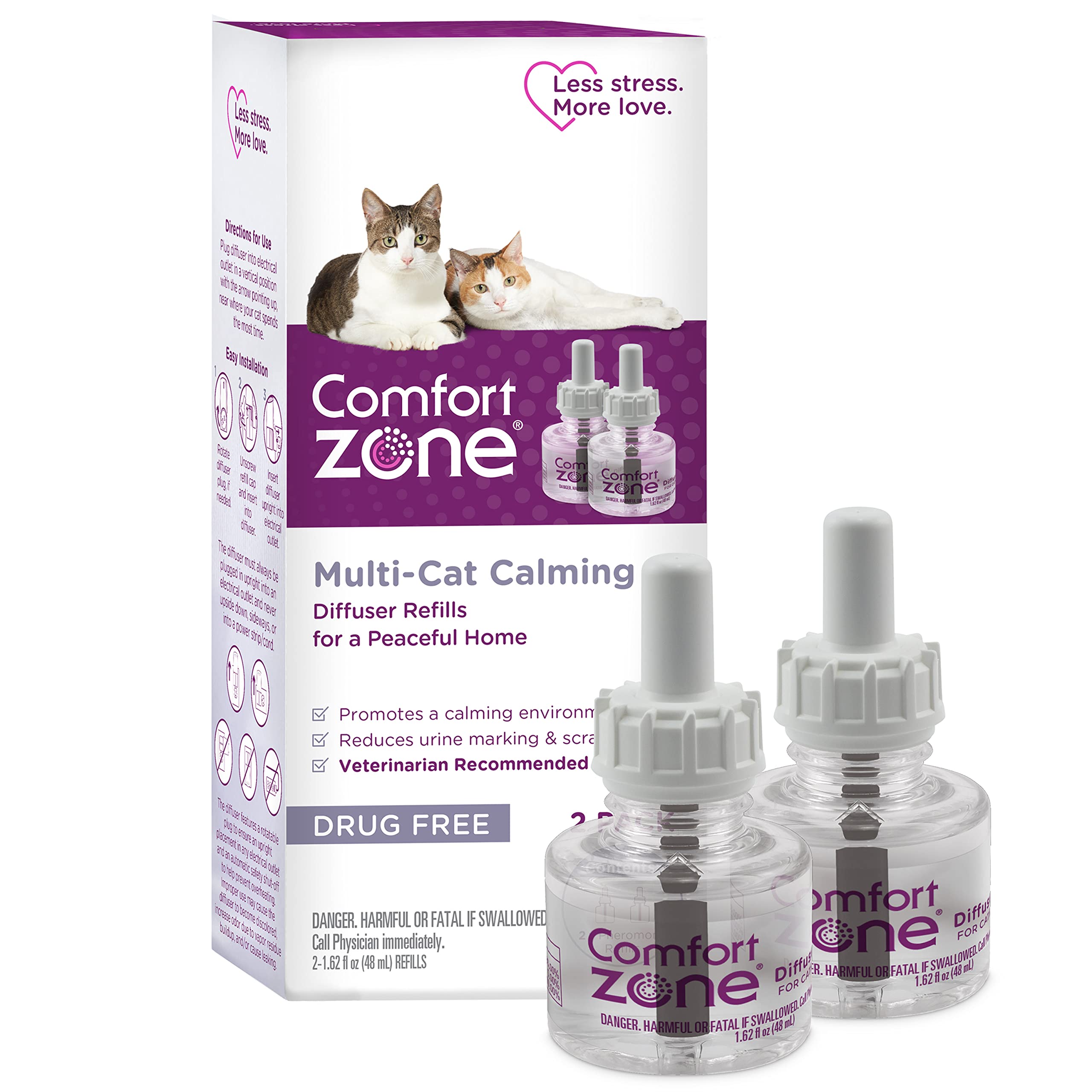 Comfort Zone Multi Cat Calming Diffuser Refills: 2 Pack