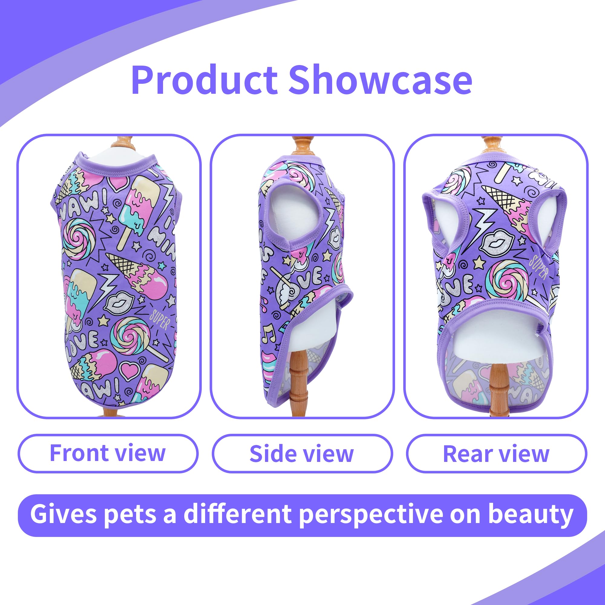 Jpgdn 8Pcs/Pack Dog Shirts Pink For Xs Small Dog Girl Female Sleeveless T Shirts Cats Doggie Puppy Tank Top Tee Vest