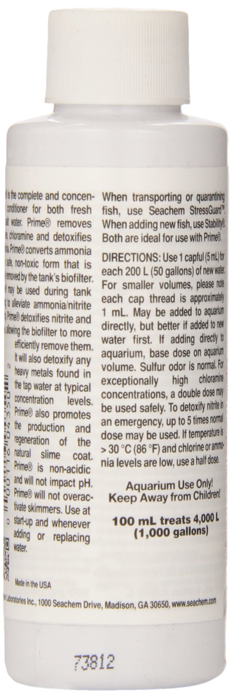 Seachem Prime Fresh and Saltwater Conditioner - Chemical Remover and Detoxifier 100 ml