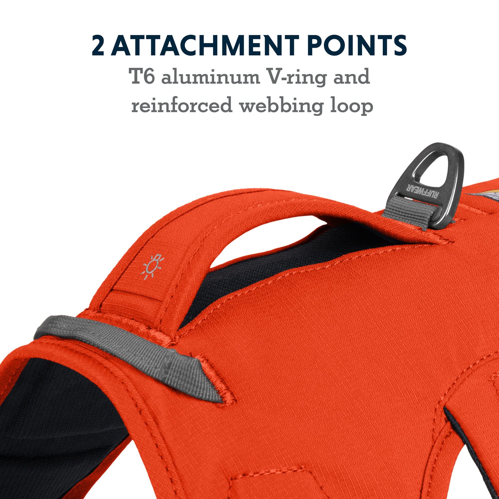 Ruffwear, Web Master, Multi-Use Support Dog Harness, Hiking And Trail Running, Service And Working, Everyday Wear, Blaze Orange, Small