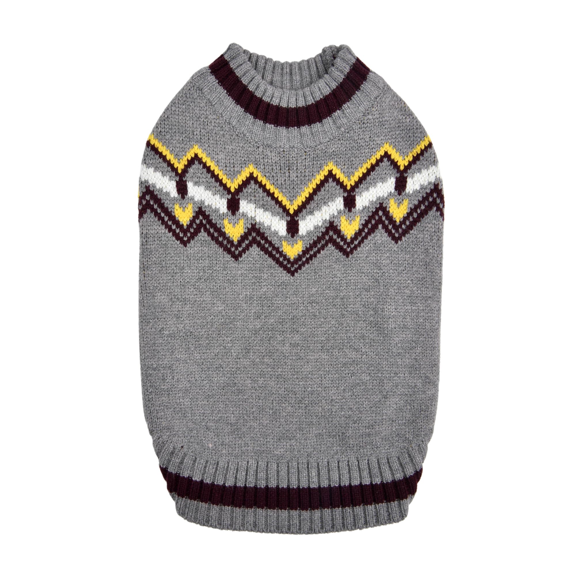 Puppia Kylo Dog Knit Sweater Winter Season For Small And Medium Dogs, Melange Grey, Large