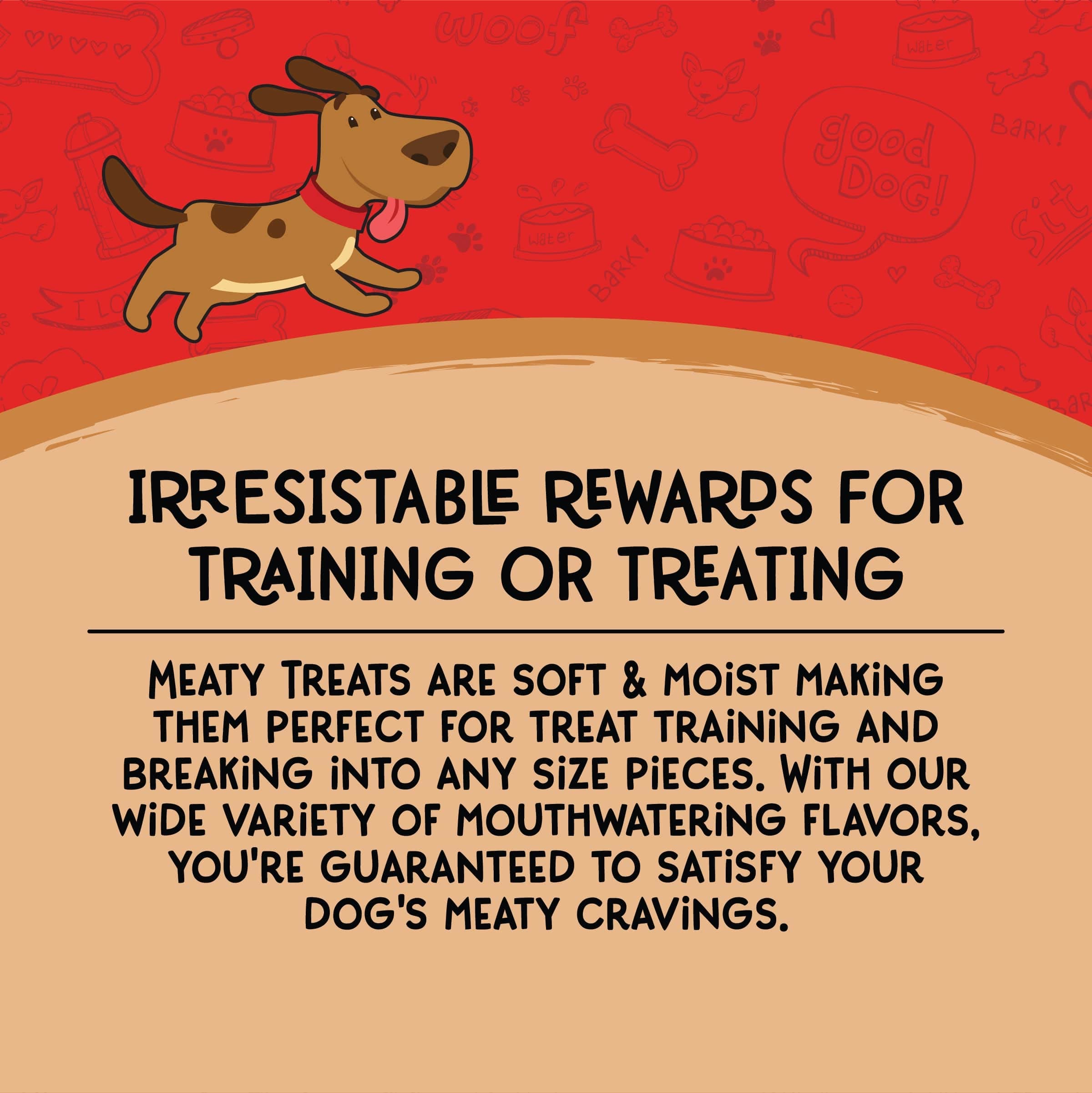 Meaty Treats Mini Dogs Beef & Cheese Flavor Soft & Chewy Dog Treats, 25-oz.