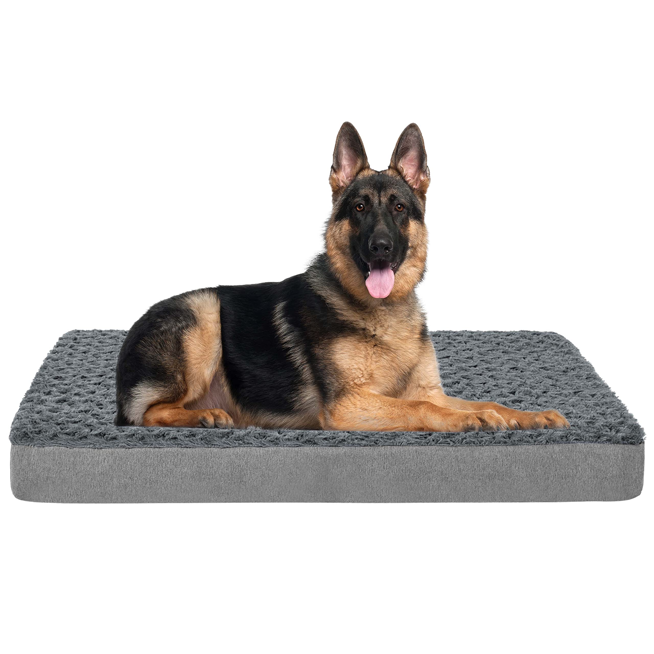 Gohoo Pet Jumbo Human Dog Bed, Orthopedic Memory Foam Pet Mat, Washable Dog Crate Bed With Cooling Gel, Removable Cover & Waterp