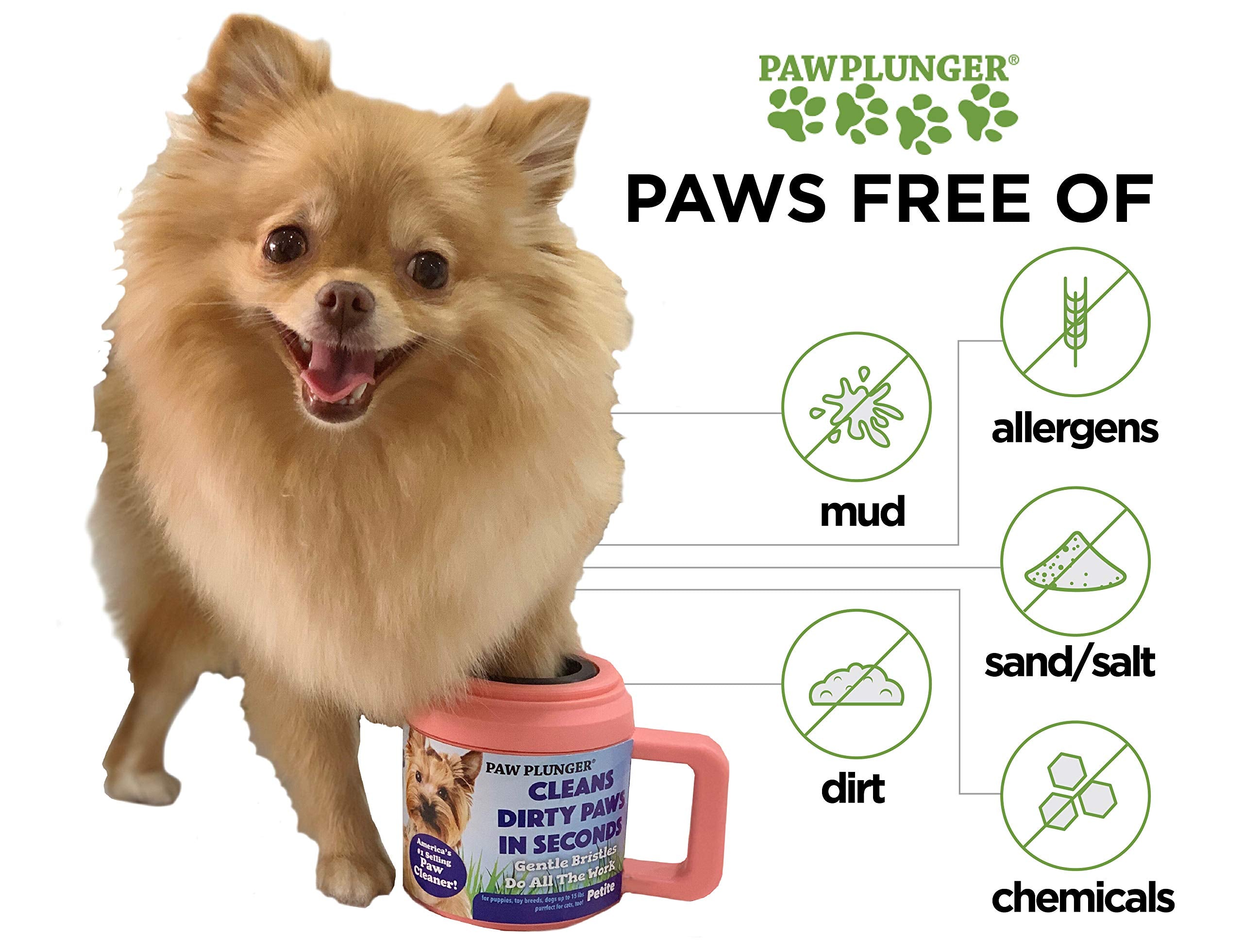 Paw Plunger - Dog Paw Cleaner - Dog And Puppy Essentials - Portable Dirty Paw Washer - Ideal For Medium Dogs - Black