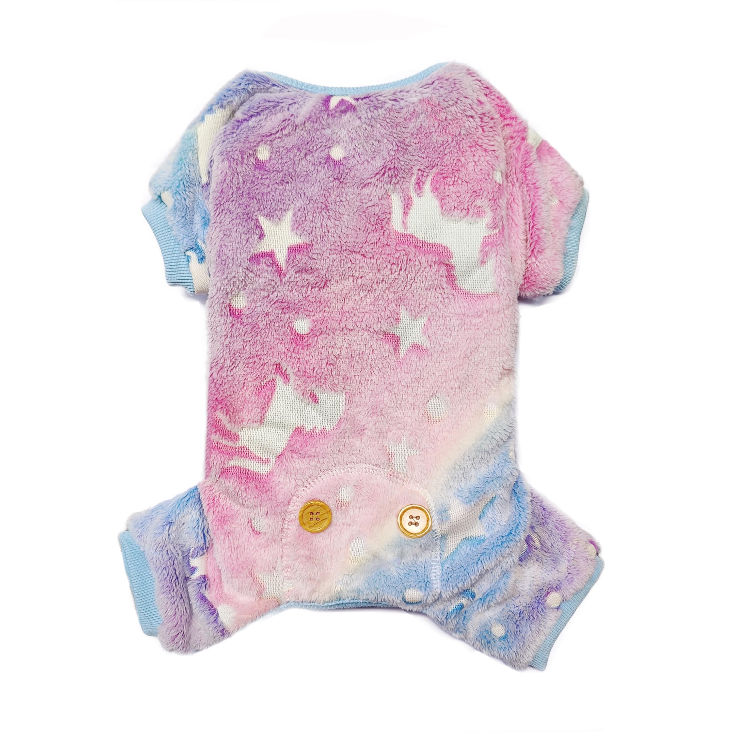 Maigllra Plush Dog Pajamas Glow In The Dark Dog Jumpsuit 4 Legged Onesie For Small Medium Large Dog, Unicorn Xs