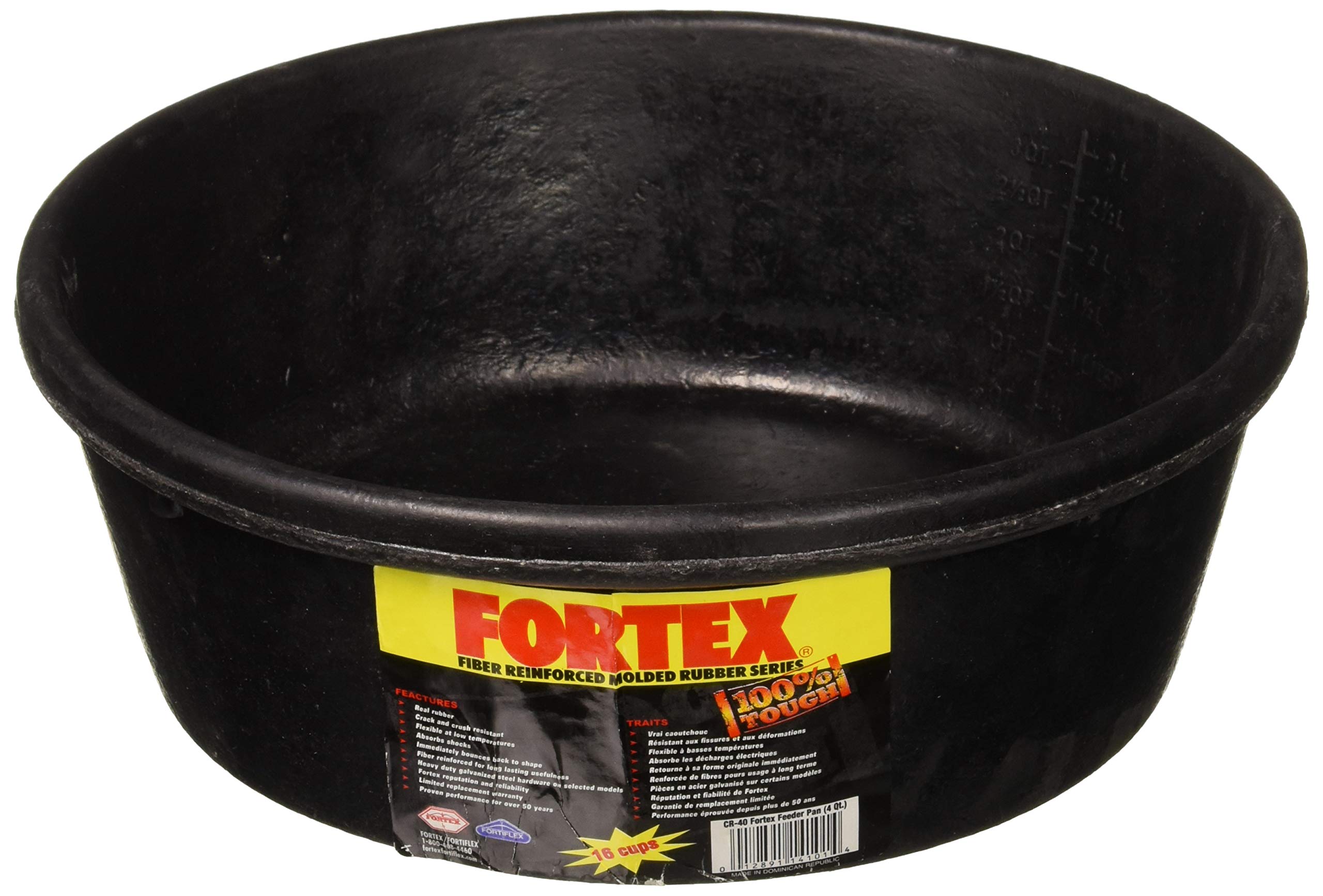 Fortex Feeder Pan For Dogs/Cats And Horses, 4-Quart