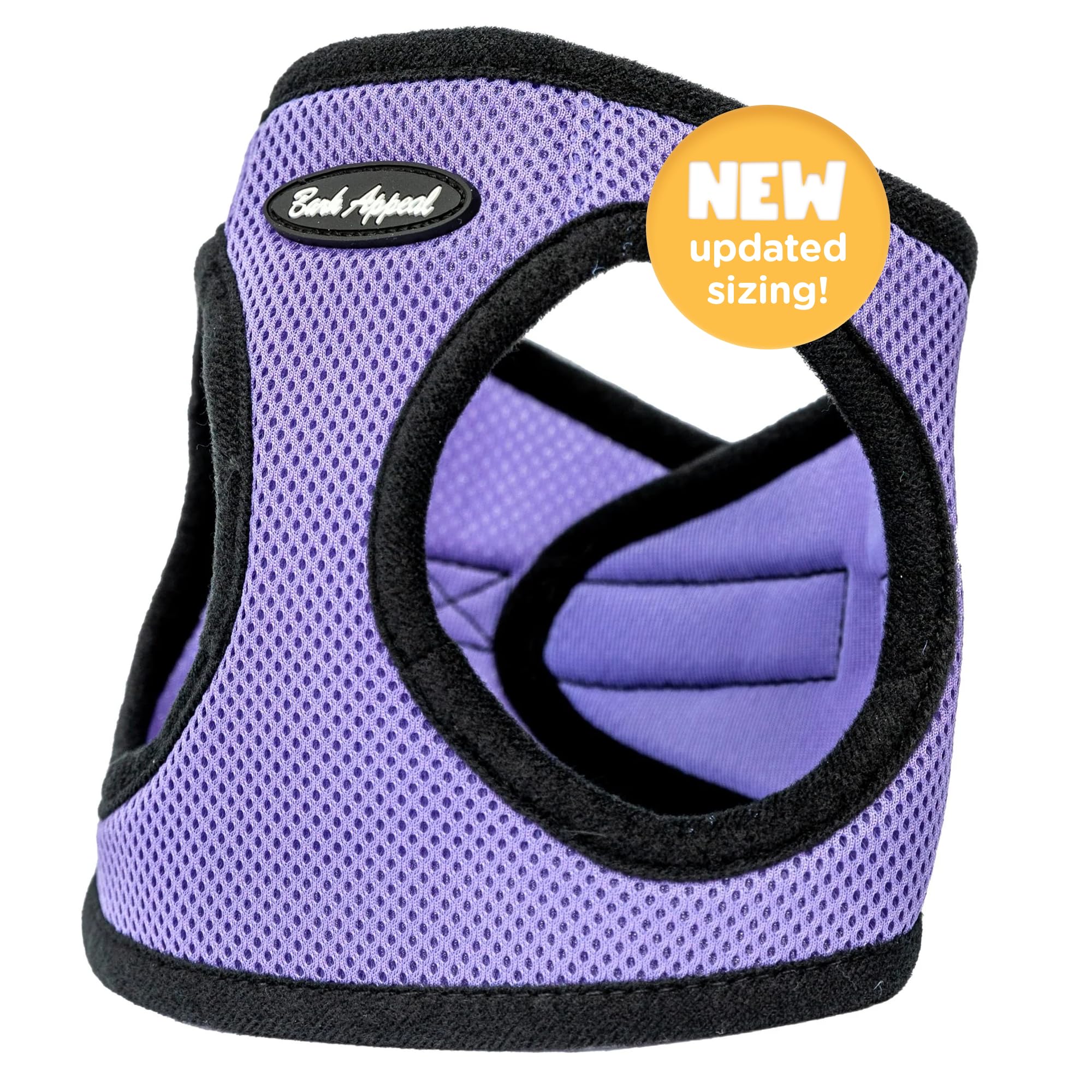 Bark Appeal Mesh Step-in Dog Harness, Non-Choking, Adjustable Buckle, X-Large, Lavender, Model LLMEW-XL