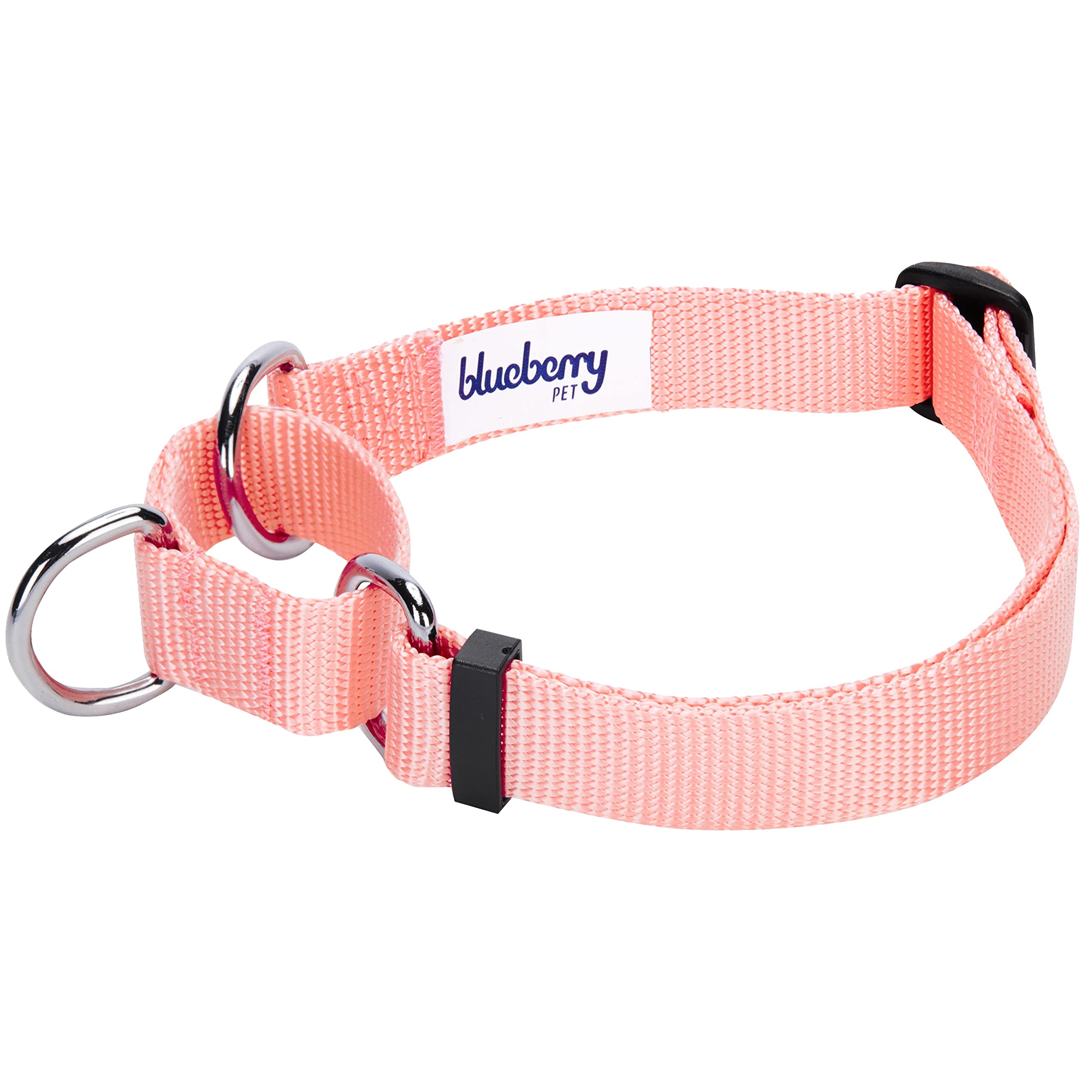 Blueberry Pet Essentials Martingale Safety Training Dog Collar, True Navy, Small, Heavy Duty Nylon Adjustable Collars For Dogs