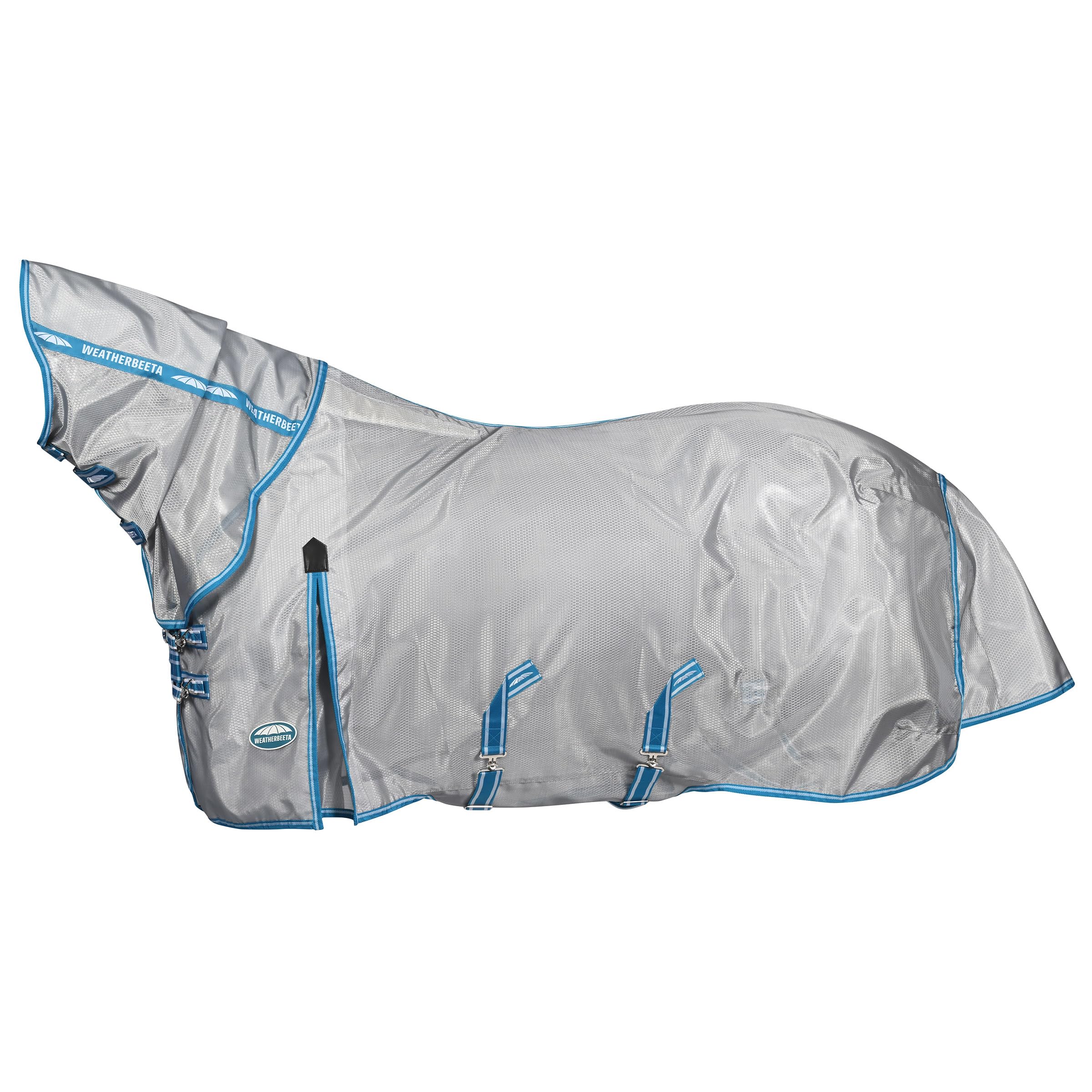 Weatherbeeta Comfitec Hexi Shield Combo Neck, Silver/Teal Blue, 81'